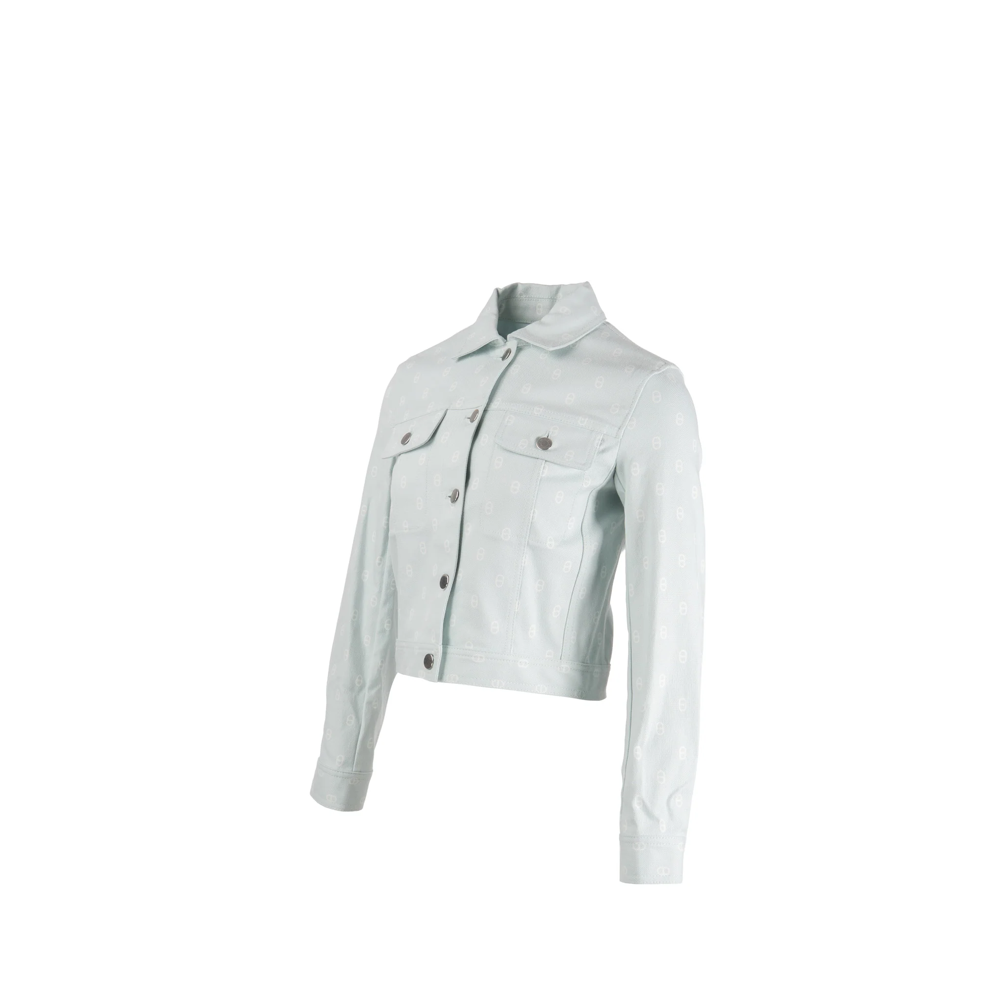 Hermes Size 34 Chaine d’Ancre Denim Jacket Cotton/Elastane Vert Embrun SHW - Image 2