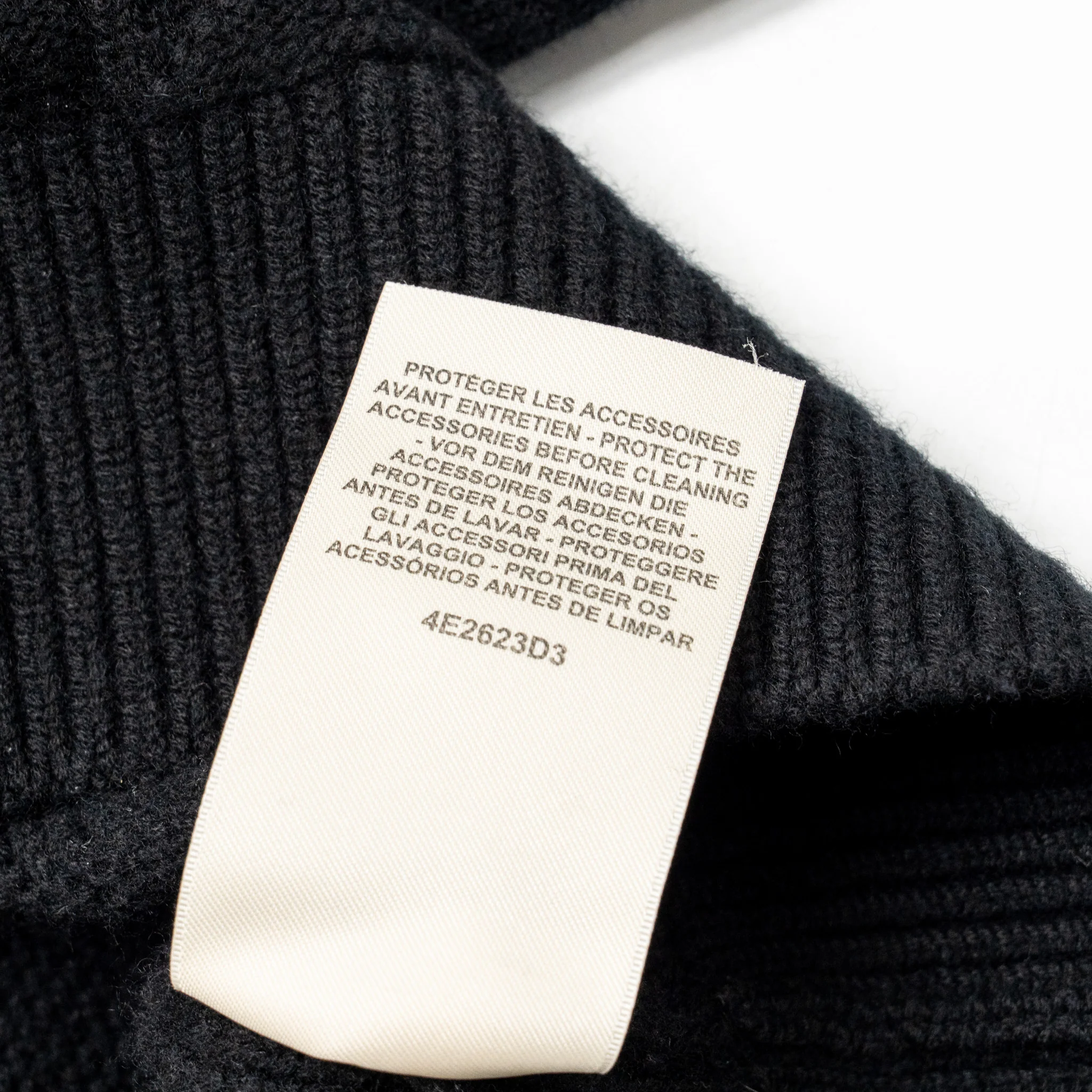 Hermes Size 34 'H' Long-Sleeve Hooded Sweater Wool Black - Image 8