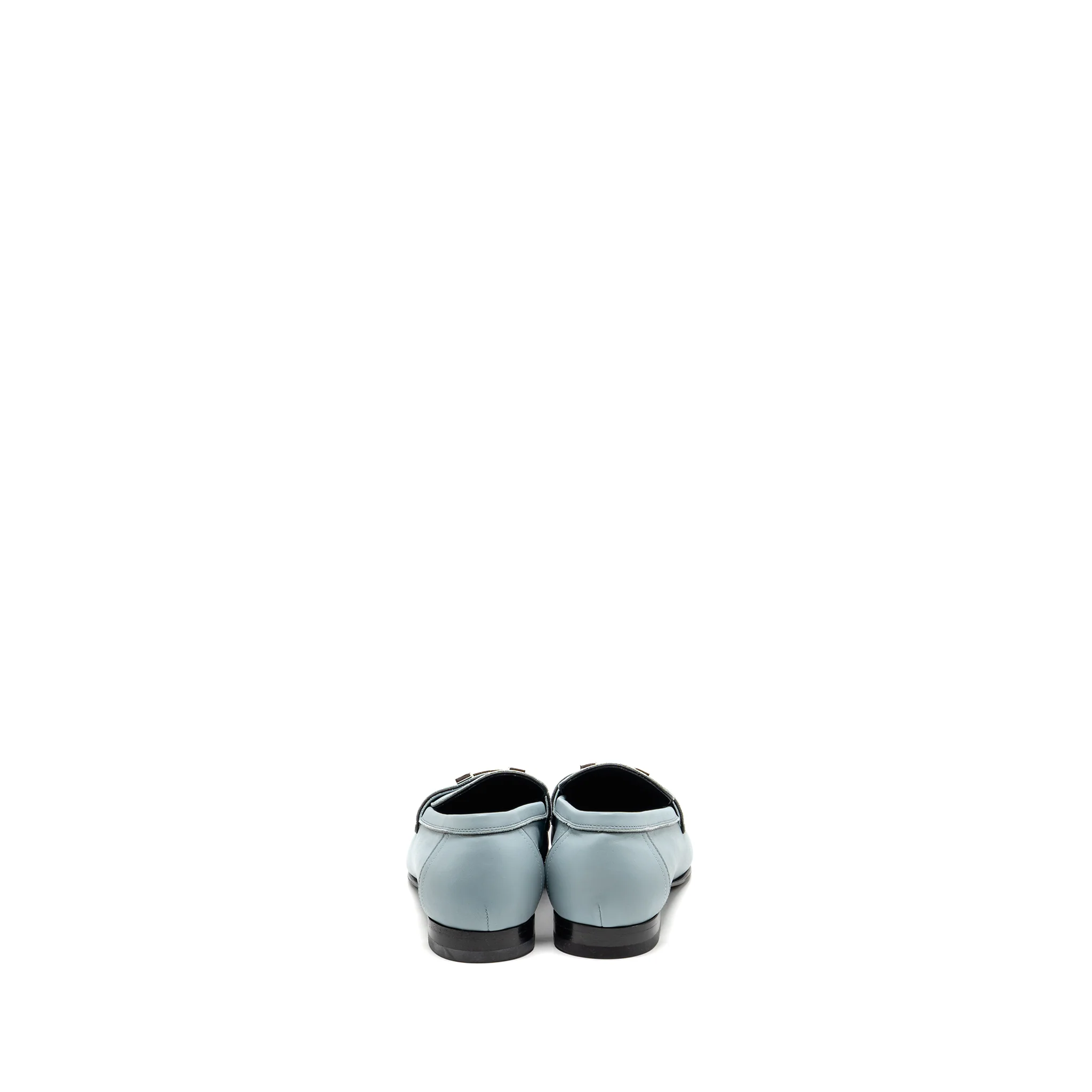 Hermes Size 35 Paris Mocassins Calfskin Leather vert d’eau - Image 3