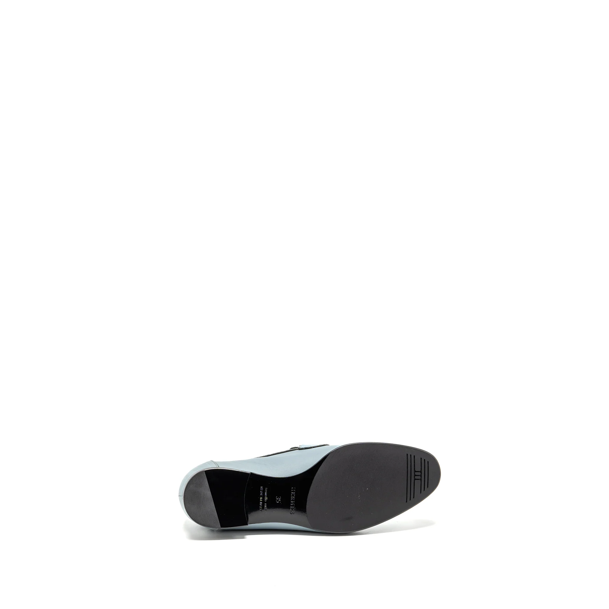 Hermes Size 35 Paris Mocassins Calfskin Leather vert d’eau - Image 6