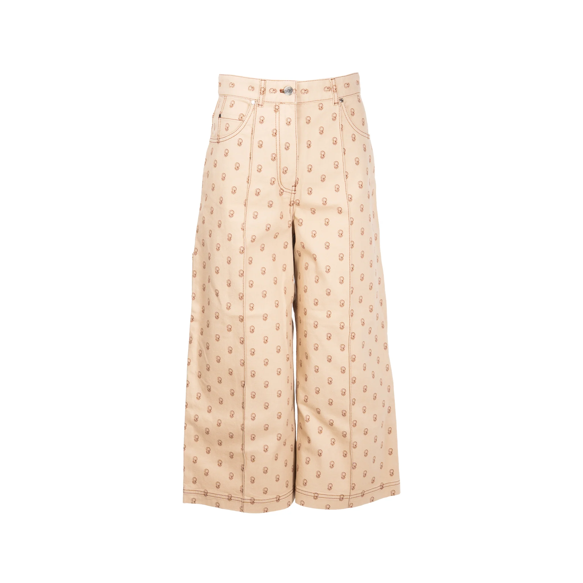 Hermes Size 36 Cliquetis Jeans Denim Beige Argile