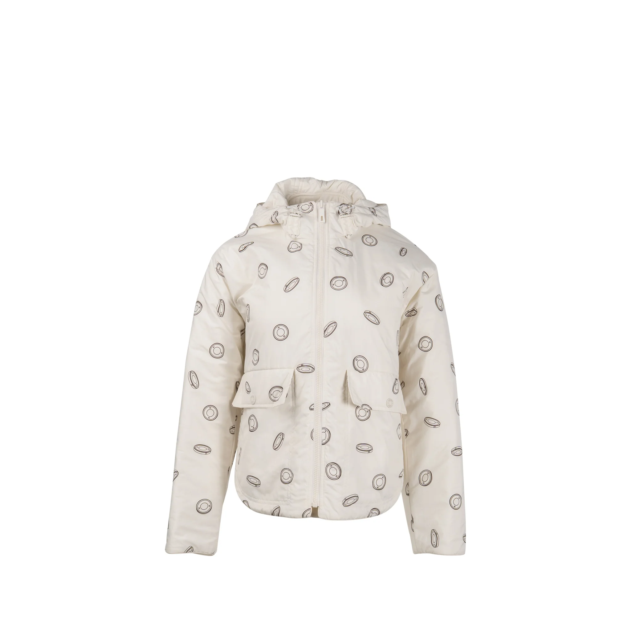 Hermes size 36 reversible double side jacket Polyester white