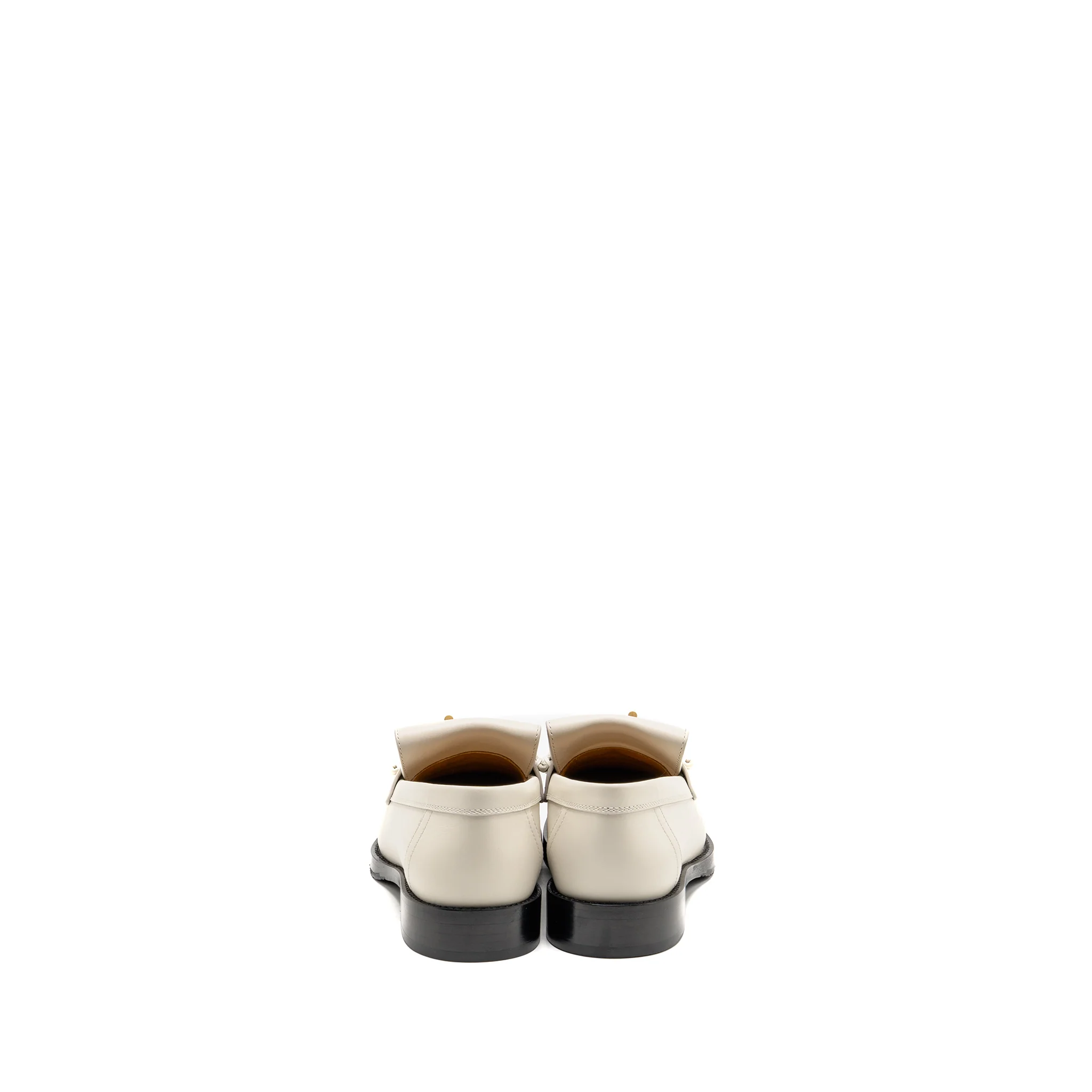 Hermes Size 37 Mocassins Impact Loafers Calfskin Blanc de Paris GHW - Image 2