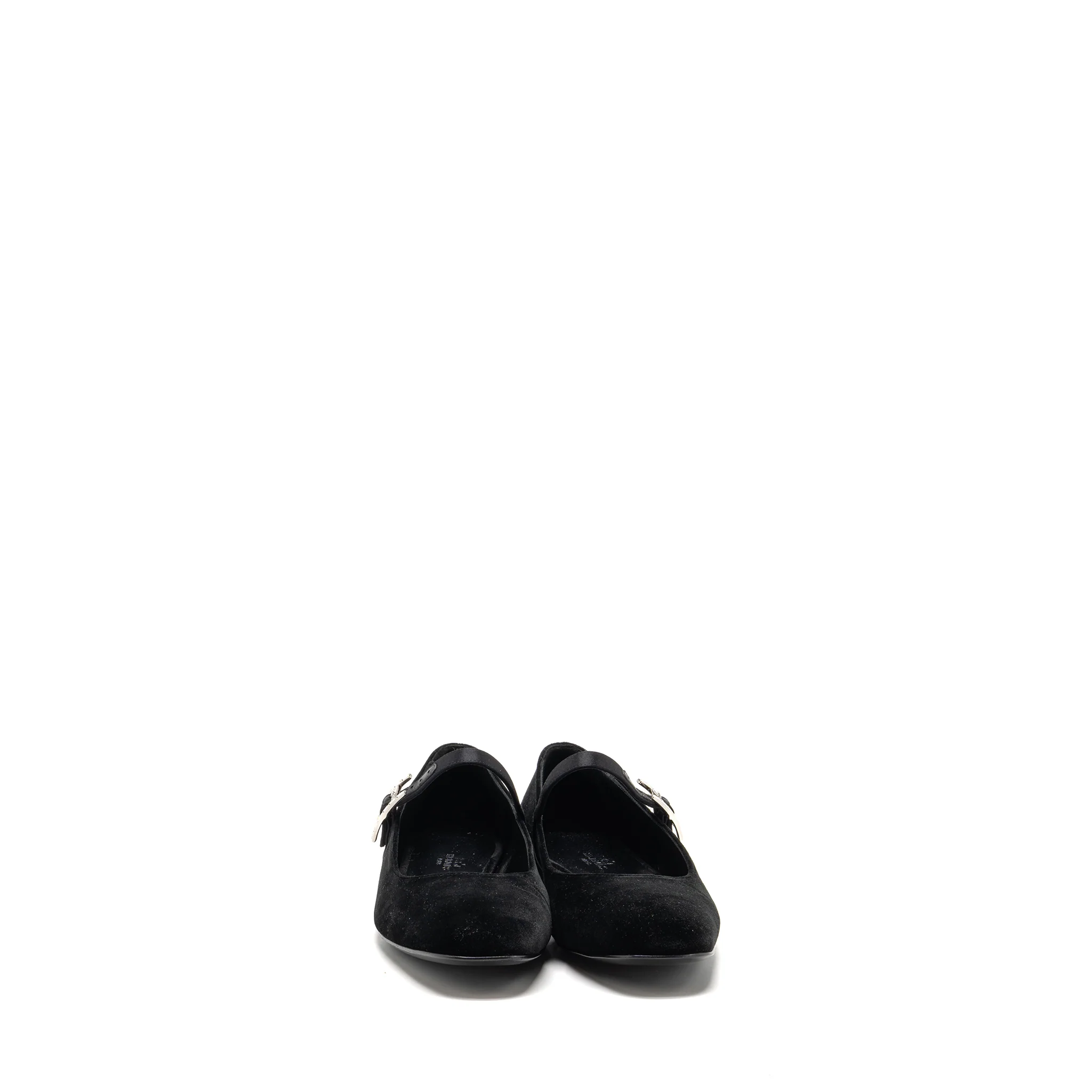 Hermes size 38.5 Jane ballet flat velvet black SHW - Image 3