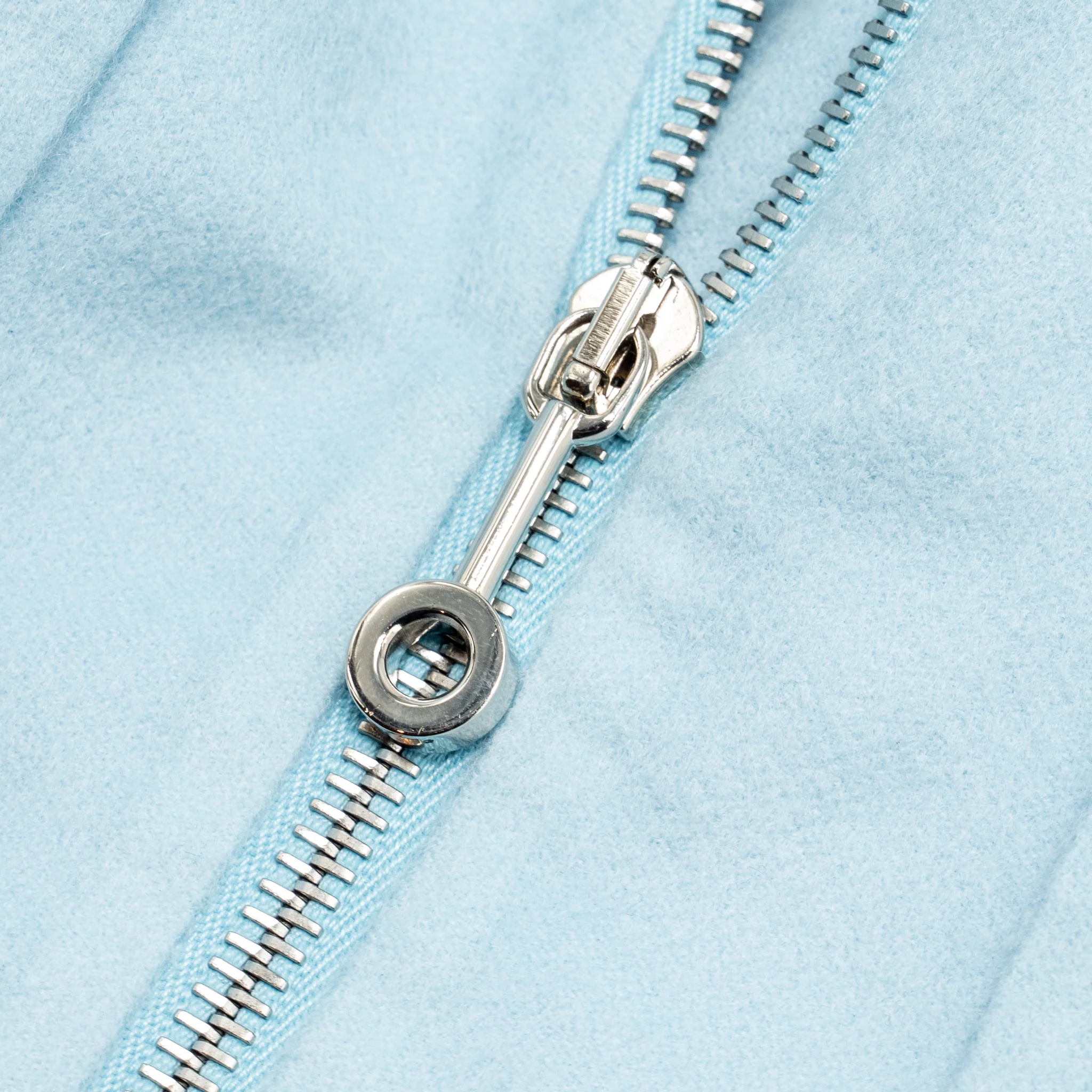 Hermes size 38 cashmere coat light blue - Image 4