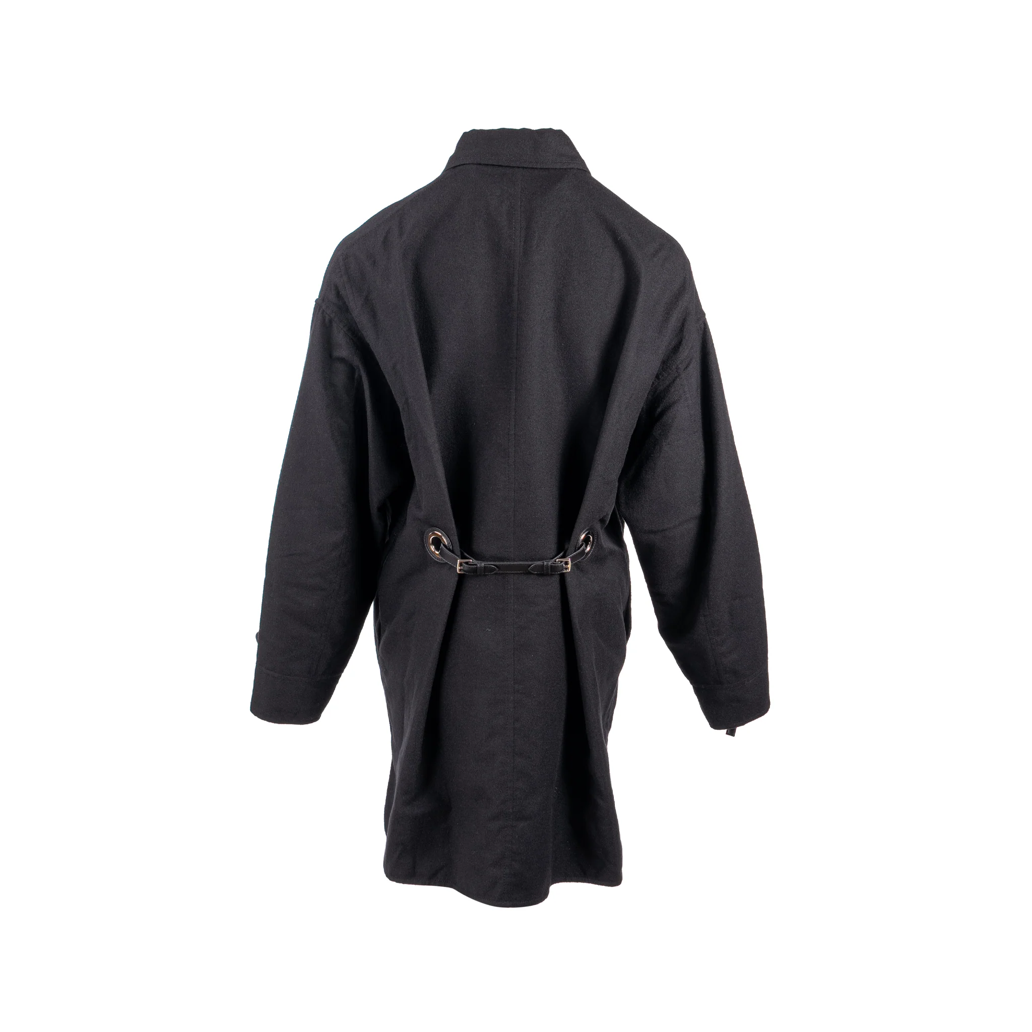 Hermes Size 38 Shirt Jacket Cashmere/Silk Black SHW - Image 3
