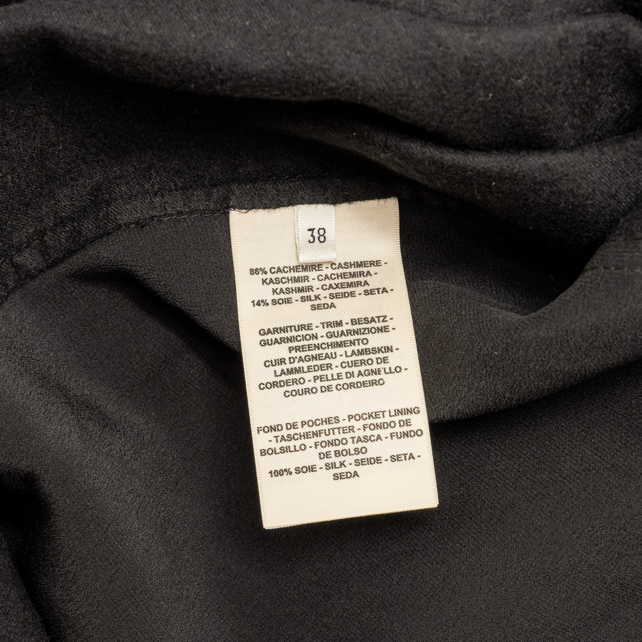 Hermes Size 38 Shirt Jacket Cashmere/Silk Black SHW - Image 8