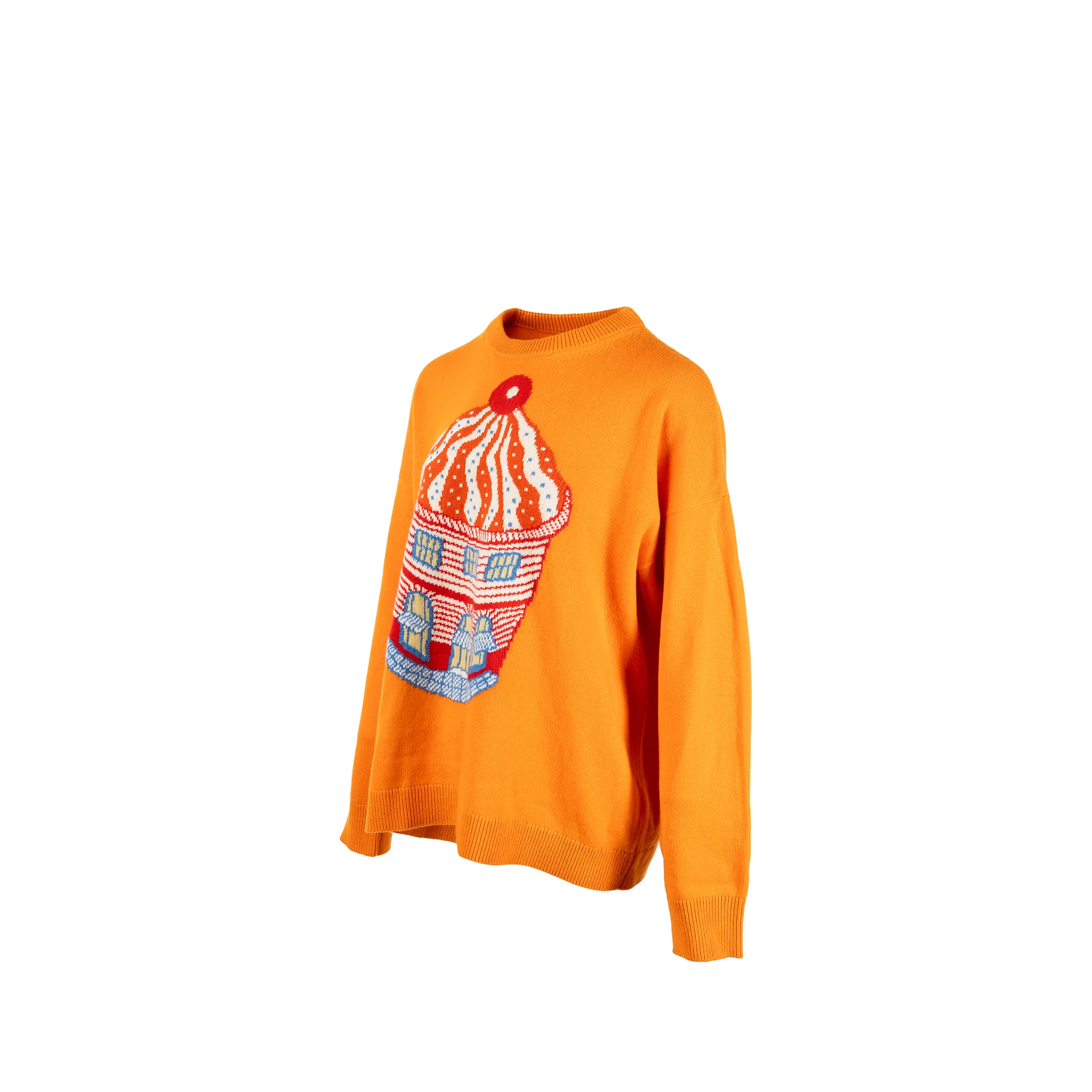 Hermes Size 42 Ice Cream Sweater Cashmere Orange/Multicolour - Image 3