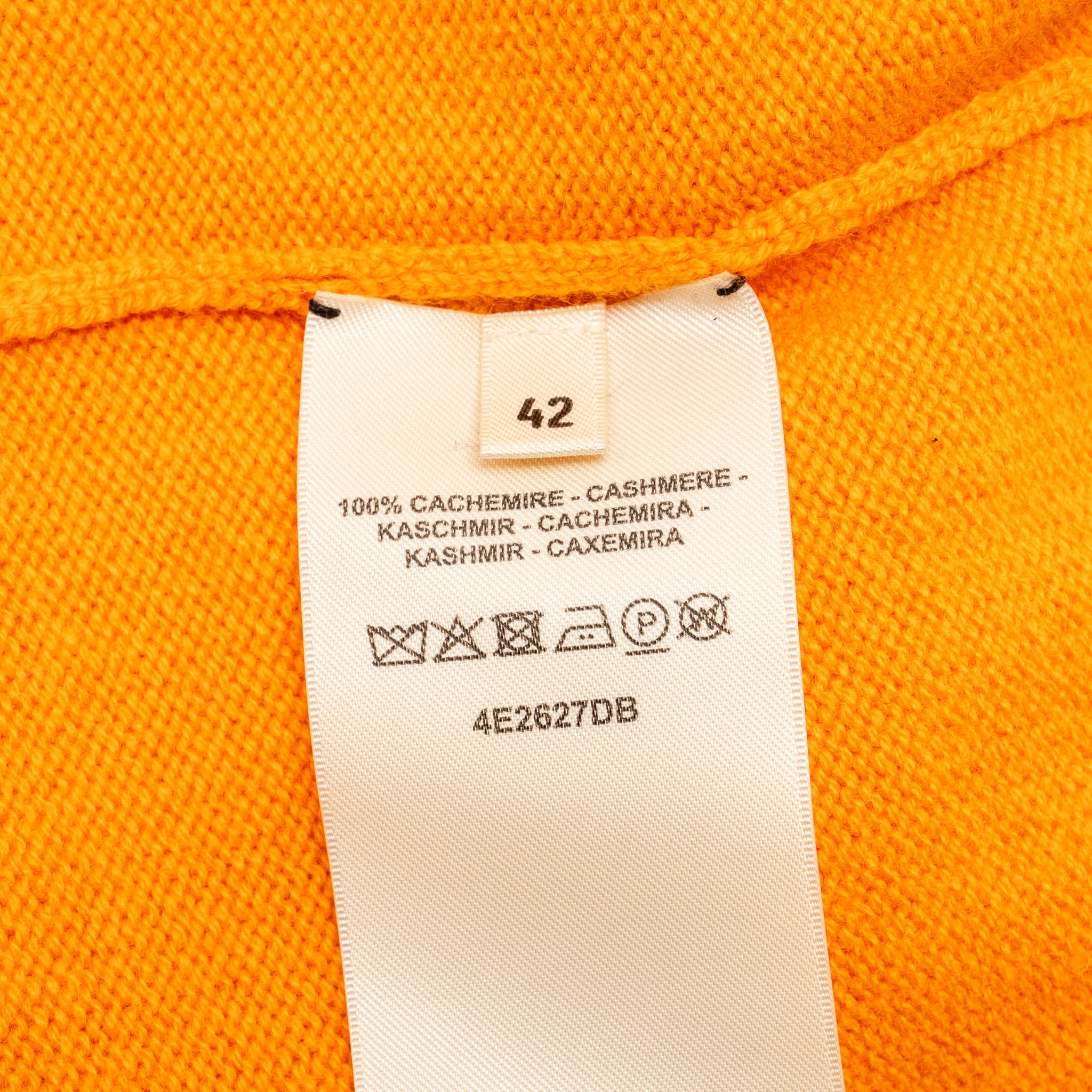 Hermes Size 42 Ice Cream Sweater Cashmere Orange/Multicolour - Image 6