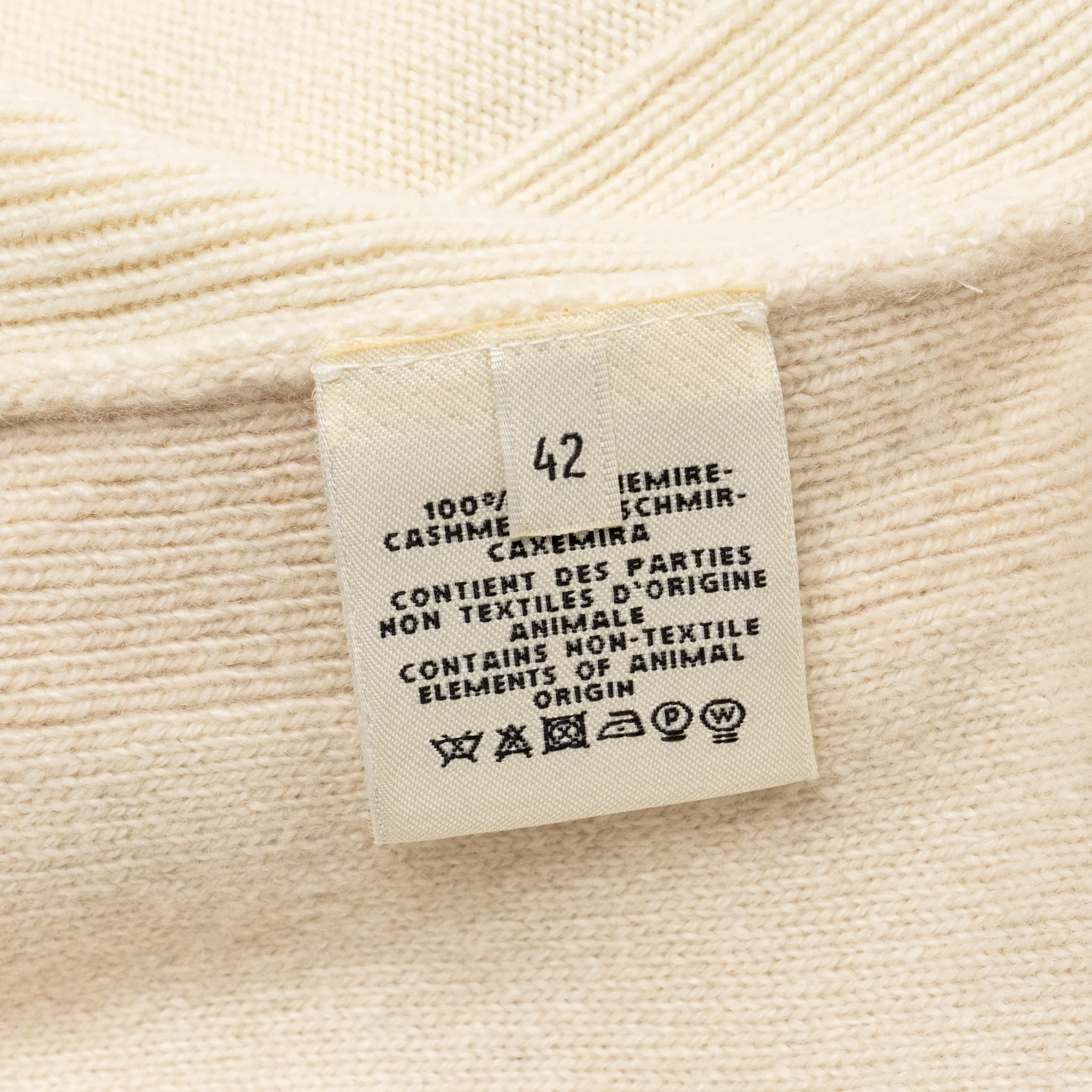 Hermes size 42 long cashmere cardigan beige - Image 7