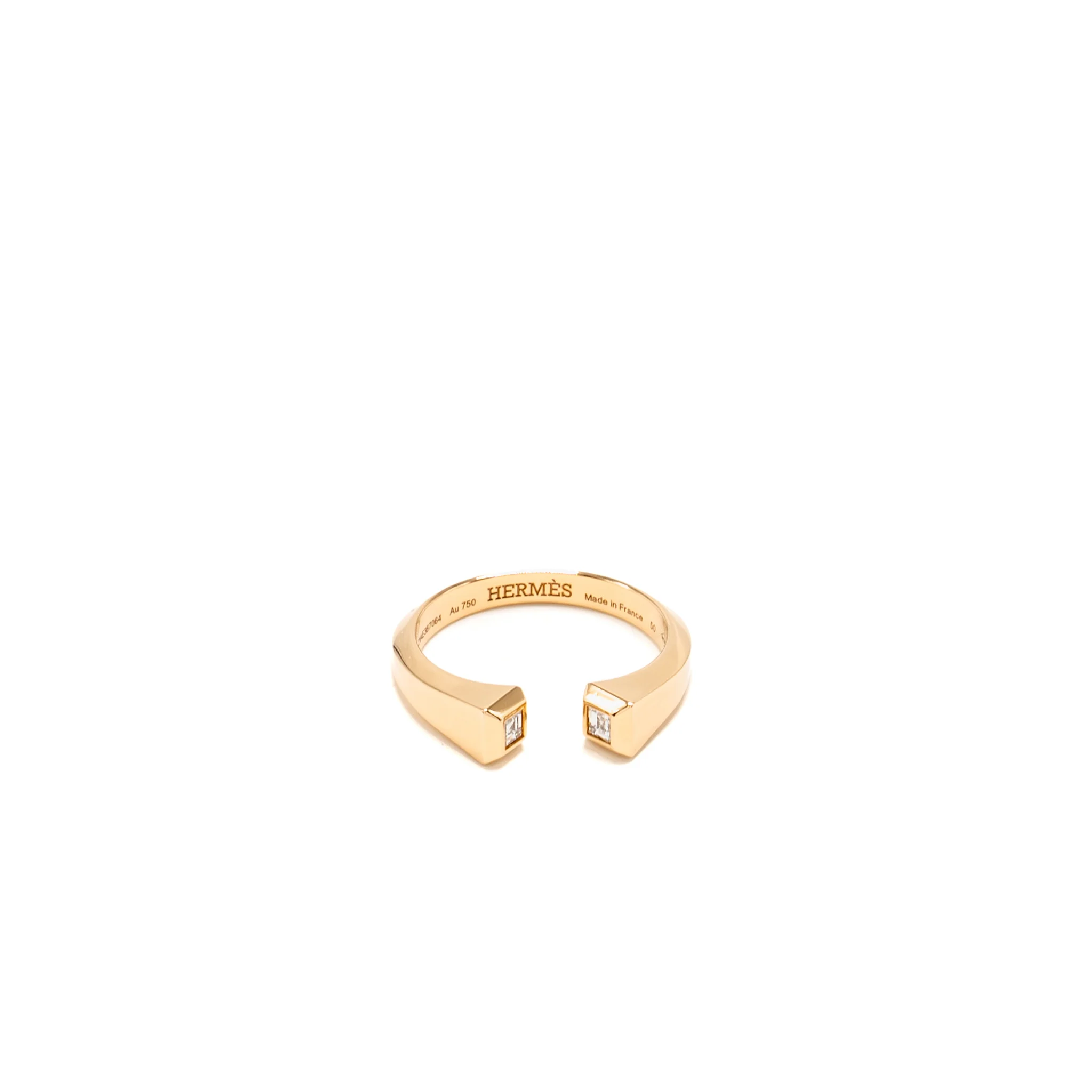 Hermes Size 50 Clou de Forge Ring, Small Model Rose Gold