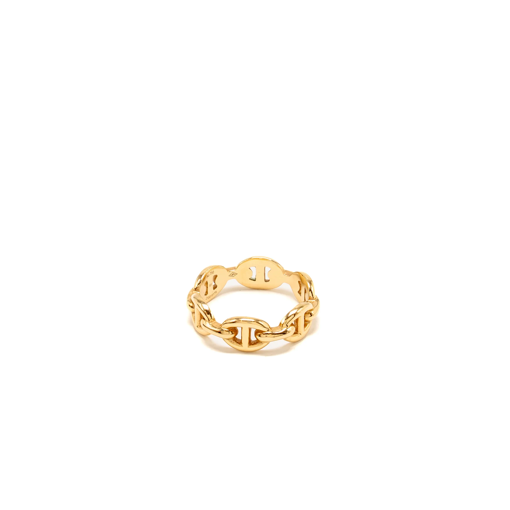 Hermes Size 51 Chaine d’ancre Enchainee Ring, Small Model, Rose Gold