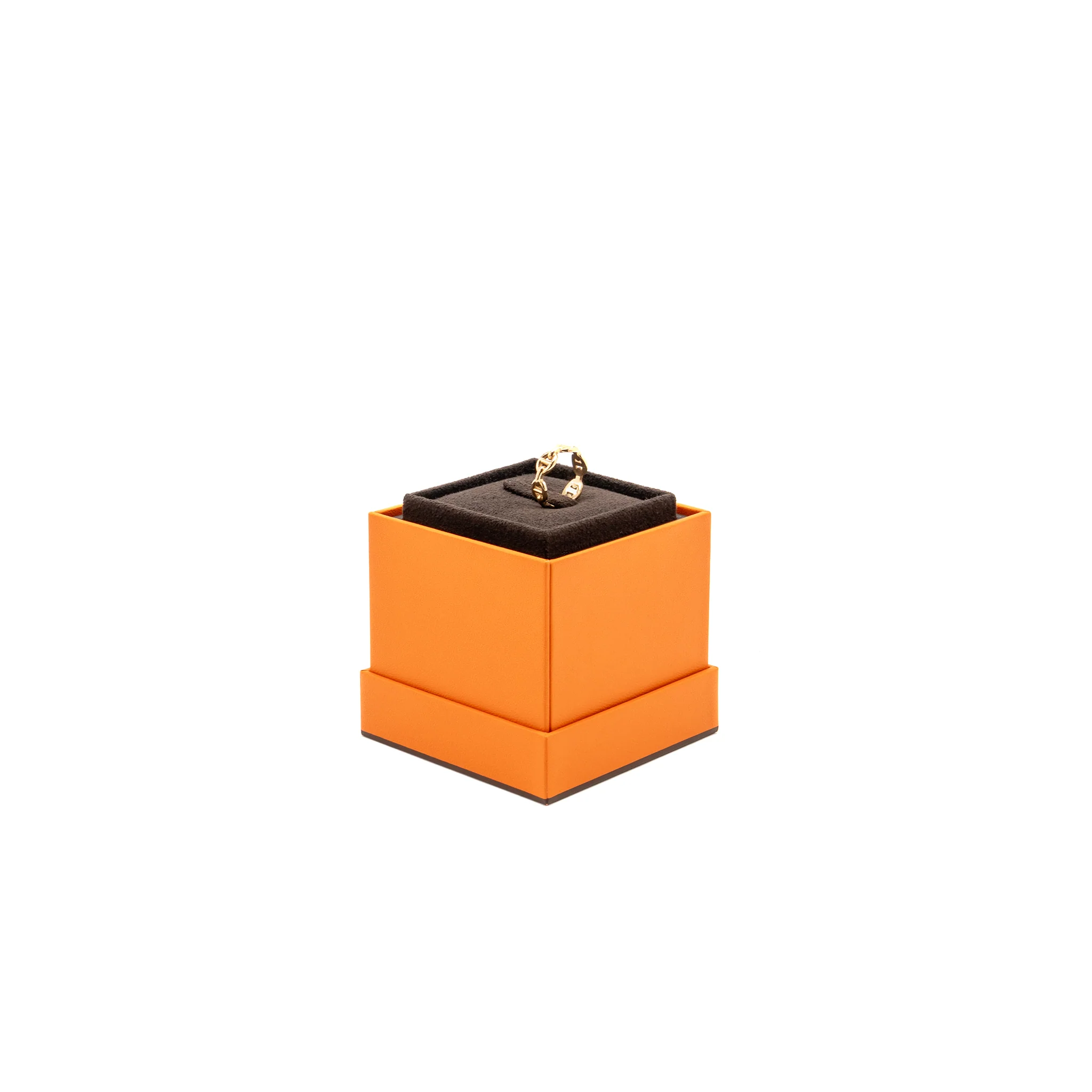 Hermes Size 51 Chaine d’ancre Enchainee Ring, Small Model, Rose Gold - Image 2