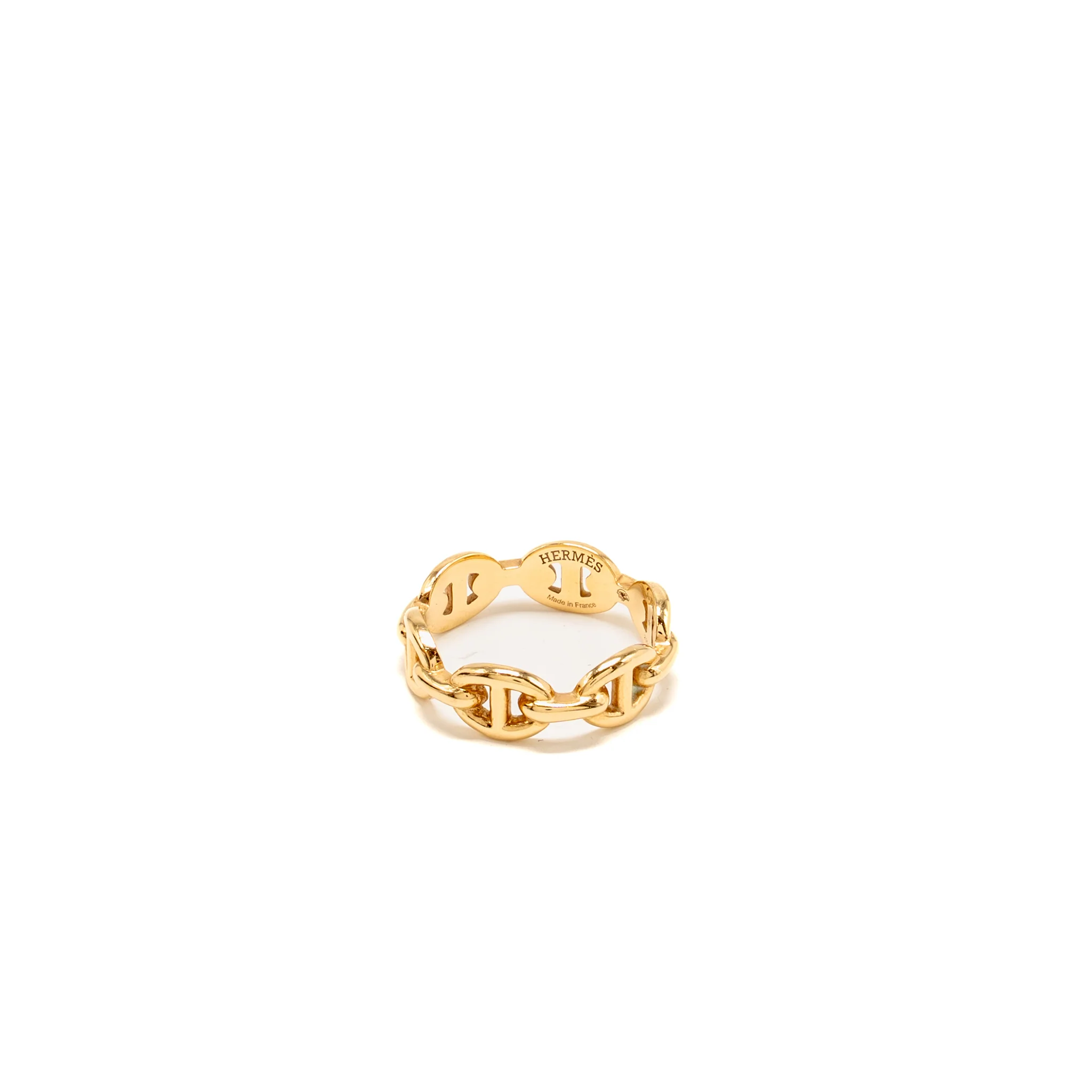 Hermes Size 51 Chaine d’ancre Enchainee Ring, Small Model, Rose Gold - Image 3