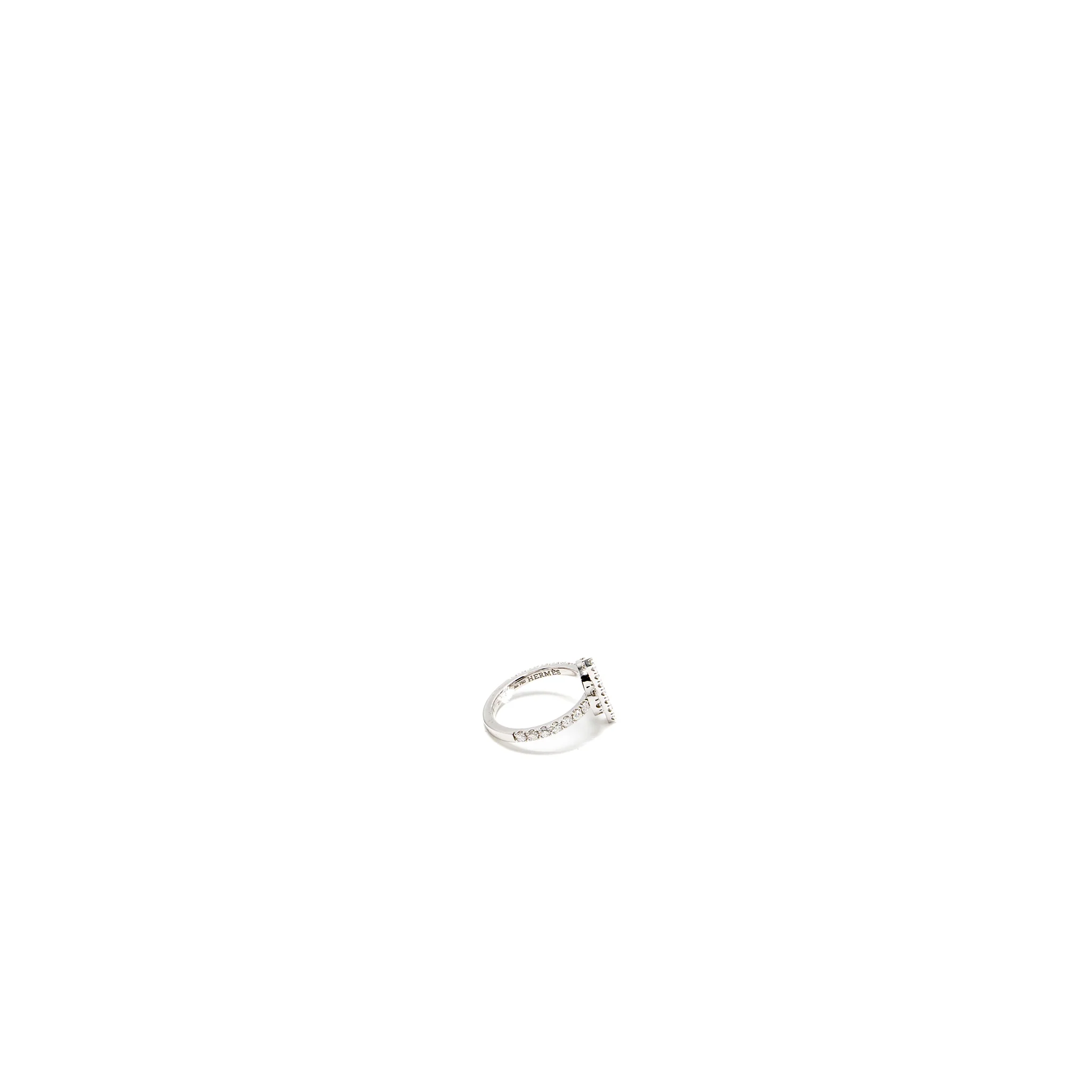 Hermes size 52 finesse ring white gold/diamonds - Image 4