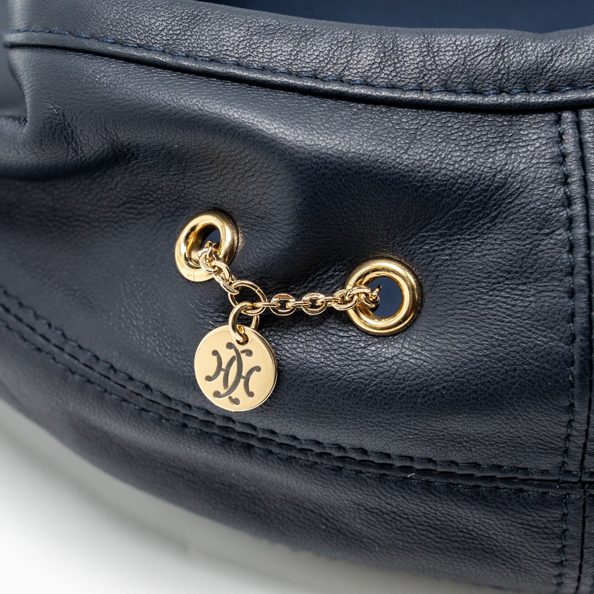 Hermes Size 59 Saint Honore Beret Lambskin Marine - Image 5