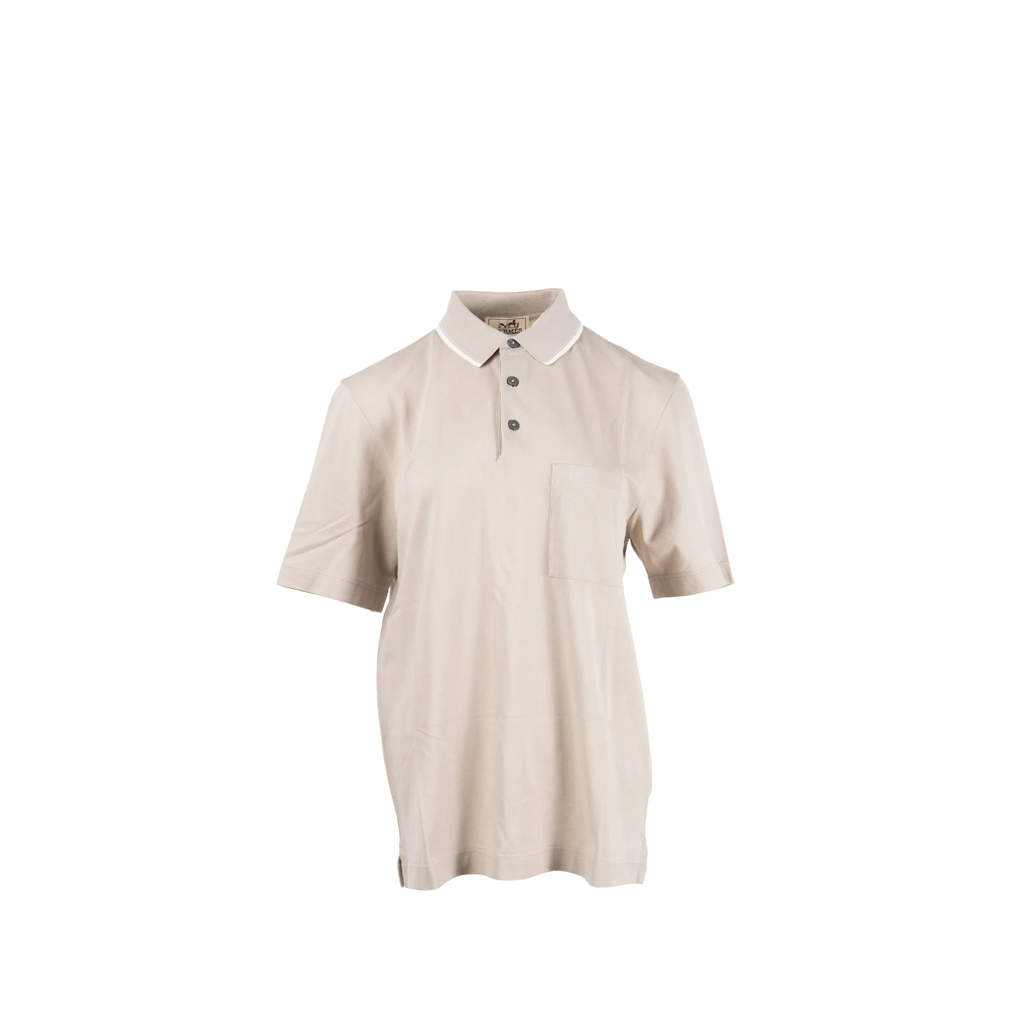 Hermes size M polo Cotton light grey