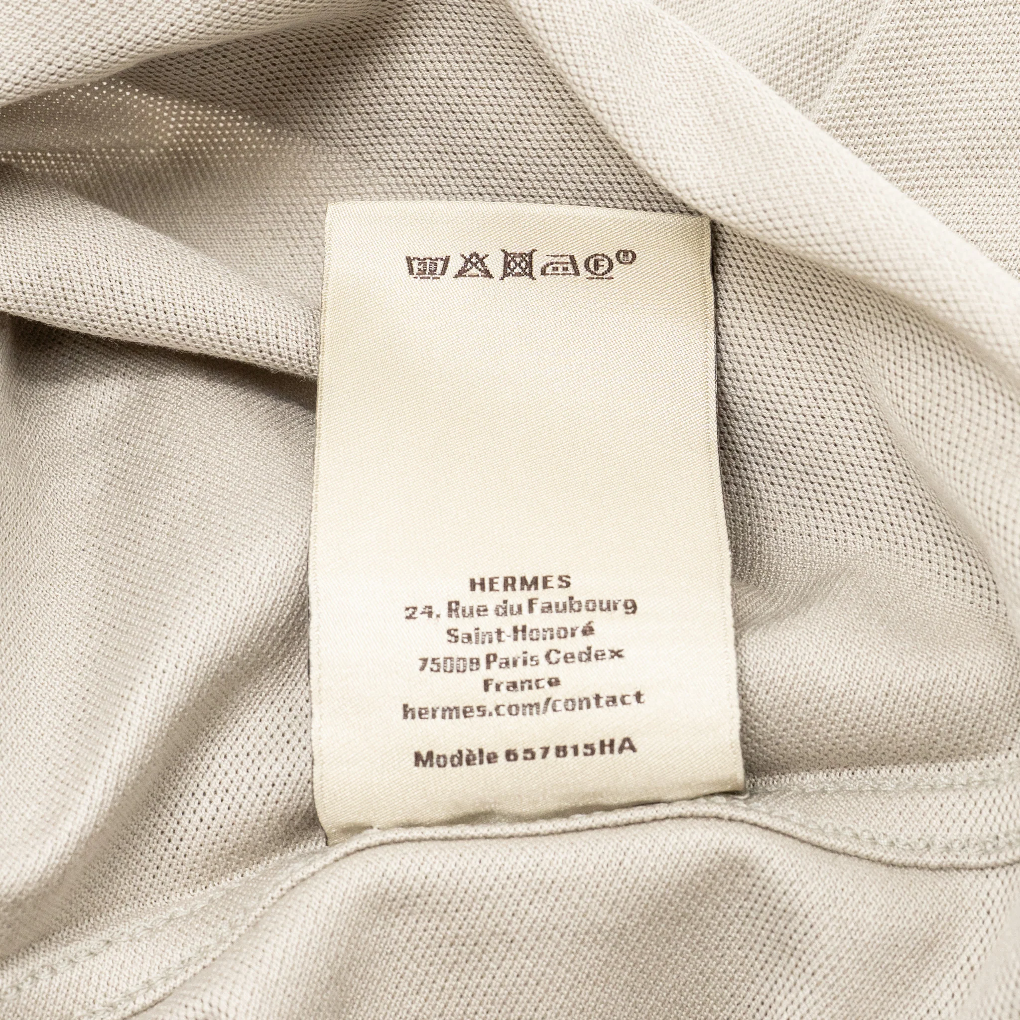 Hermes size M polo Cotton light grey - Image 7