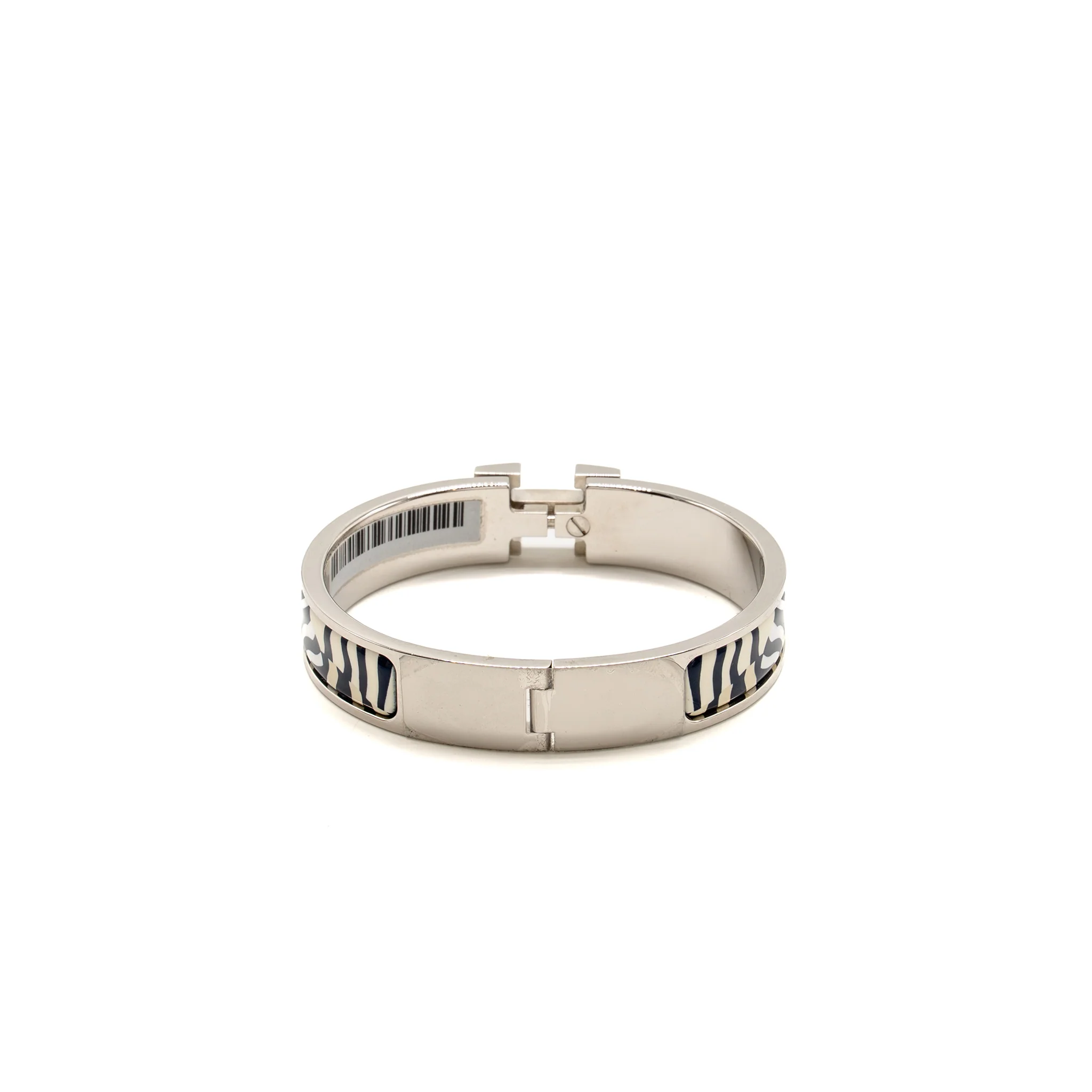 Hermes Size PM Clic H Bracelet Zebres de Tanzanie Beige/Blue SHW - Image 2