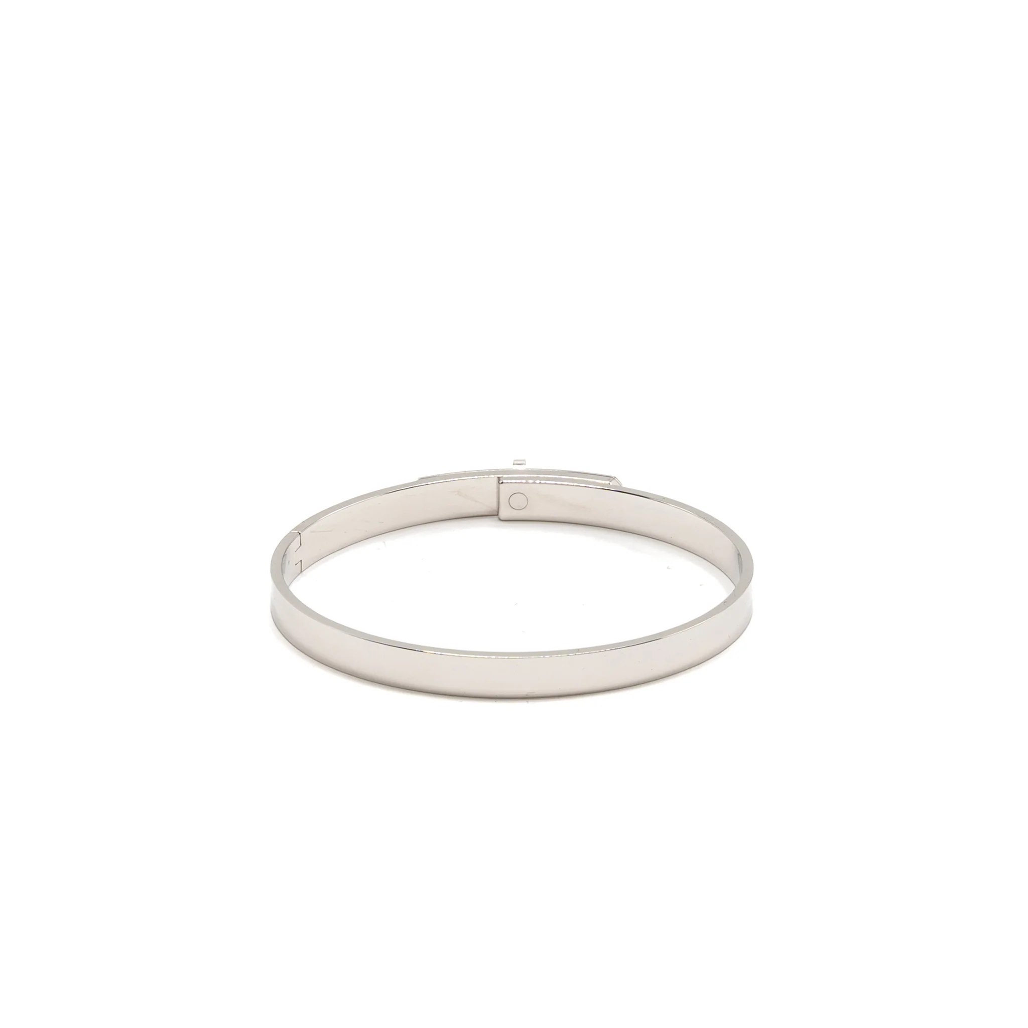Hermes Size SH Kelly Bracelet, Small Model, White Gold/Diamonds - Image 4