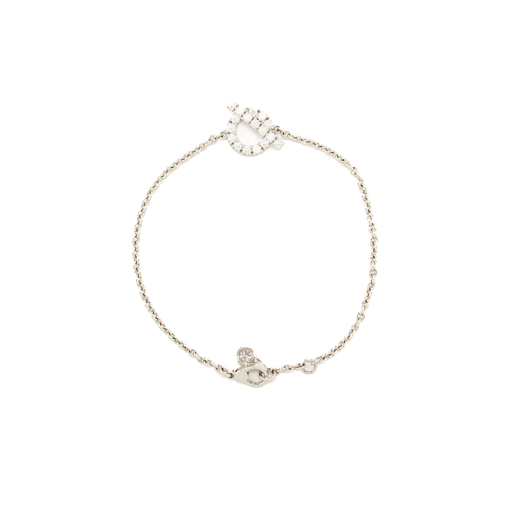 Hermes Size ST Finesse Bracelet White Gold, Diamonds