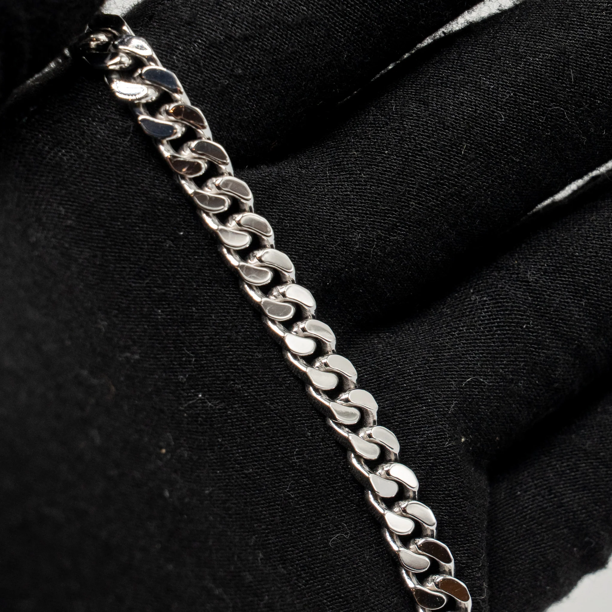 Hermes Size ST Kelly Gourmette Bracelet, Very Small Model, White Gold/Diamonds - Image 6