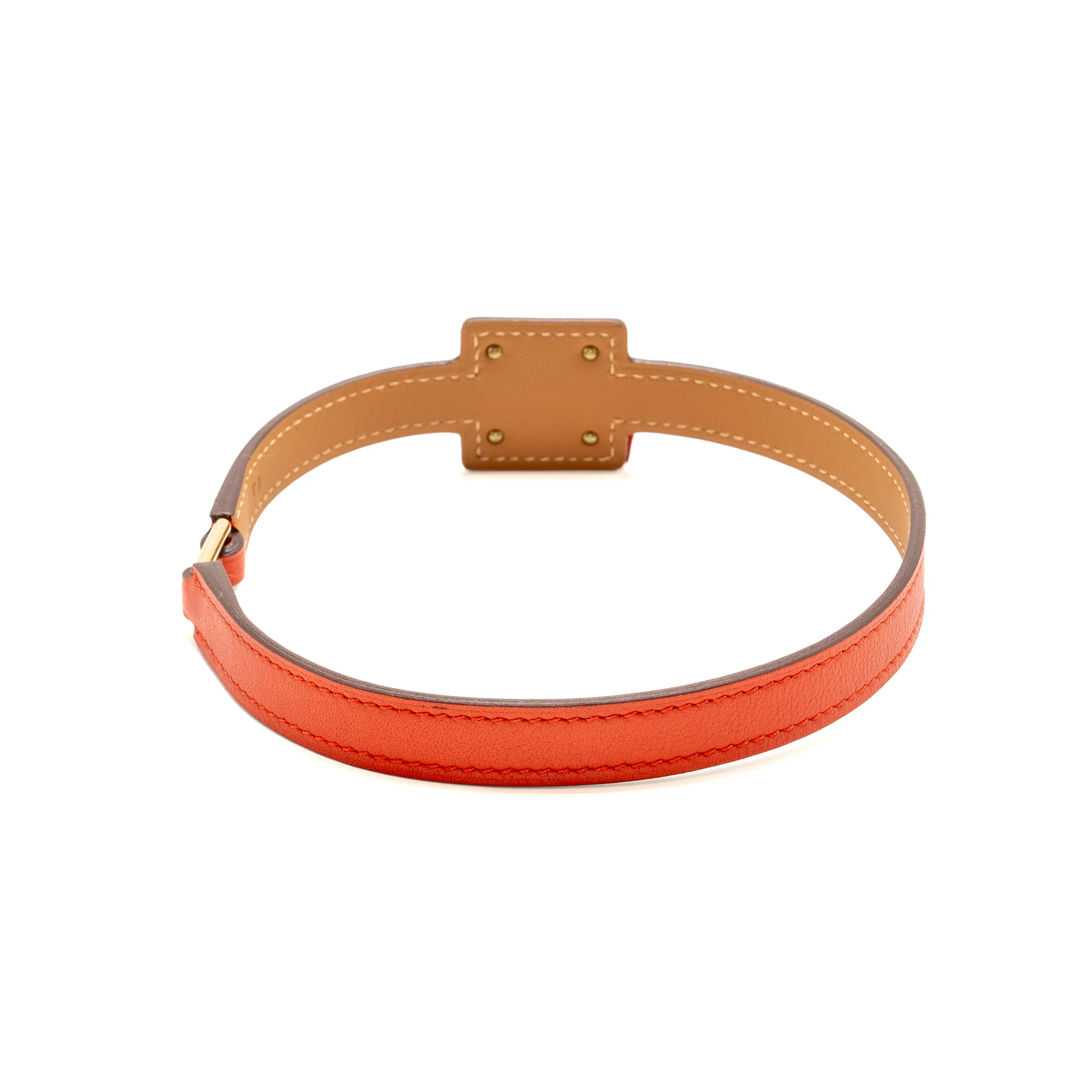 Hermes Size T3 O'Kelly Bracelet Swift Red GHW Stamp Y - Image 2
