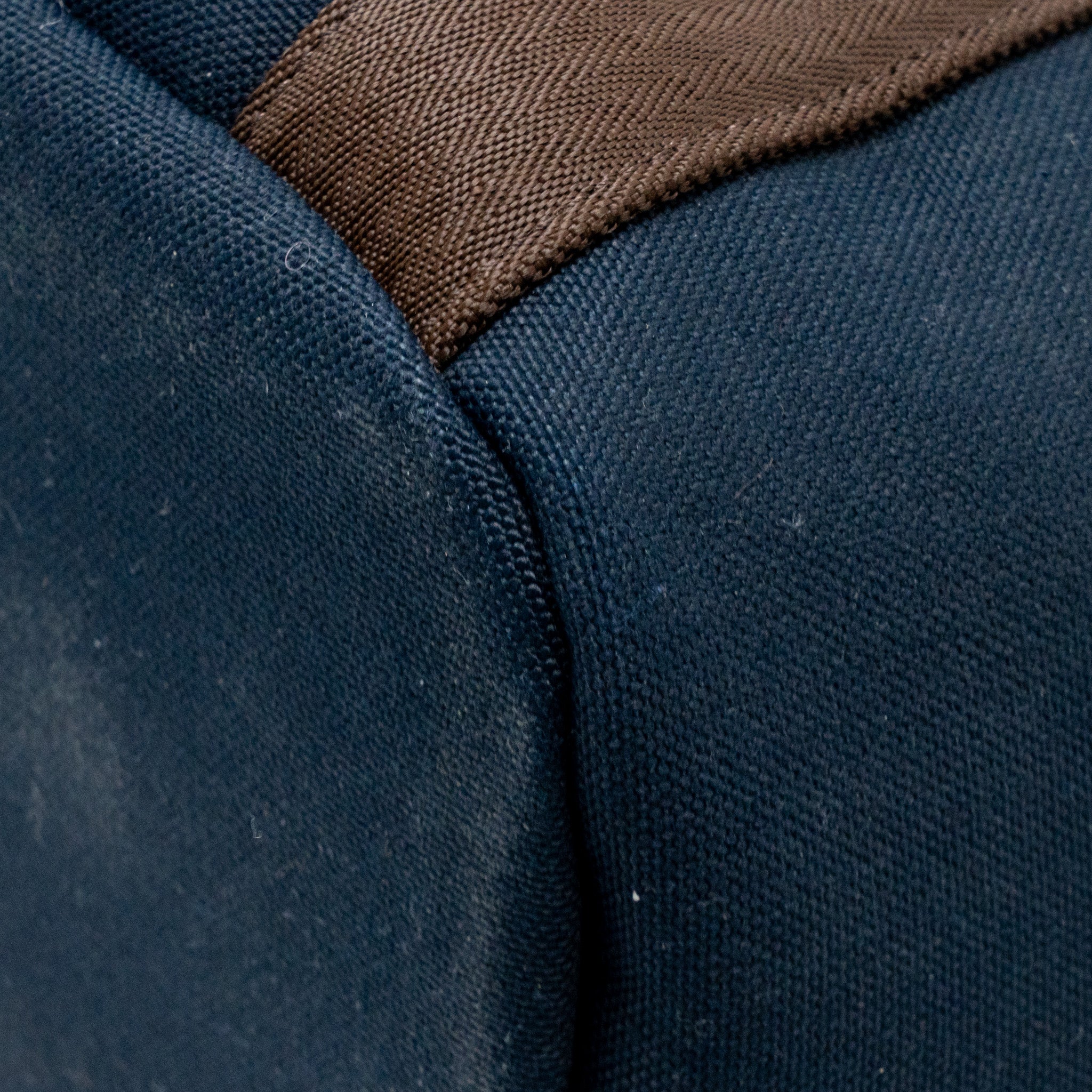 Hermes the grooming bag canvas bleu navy/feu SHW stamp A - Image 12