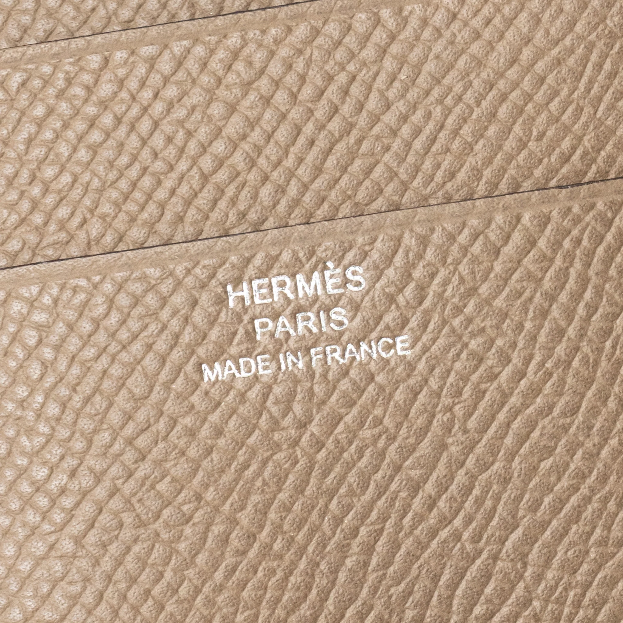 Hermes bearn compact wallet epsom gris etain SHW stamp W - Image 11
