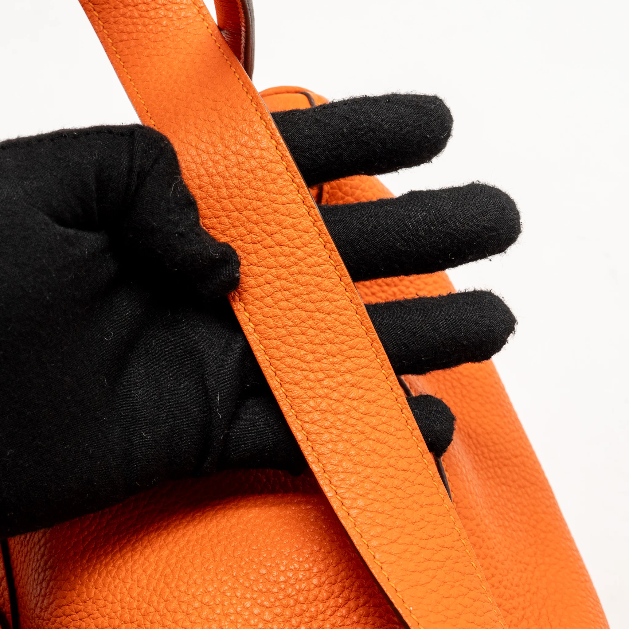 Hermes lindy 30 clemence orange SHW stamp square R - Image 18