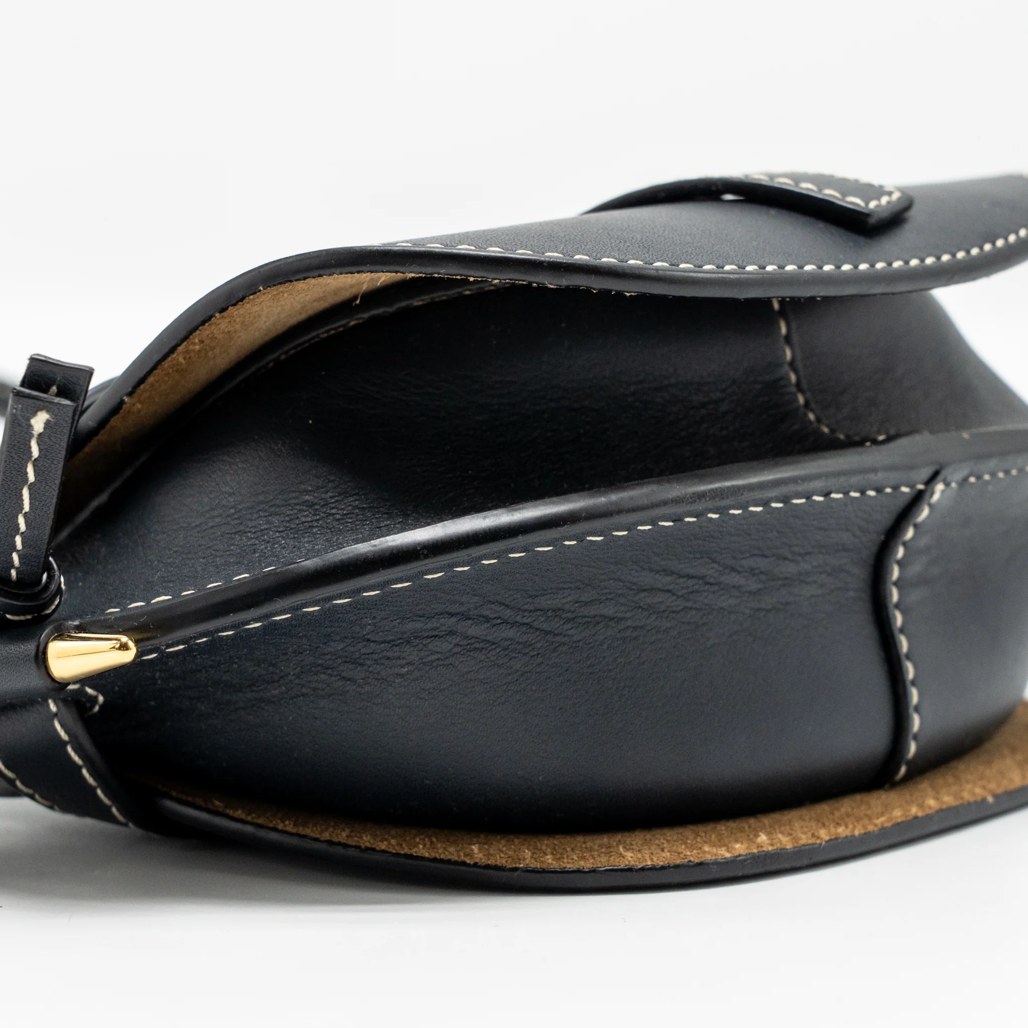 Loewe Mini Gate Bag Calfskin Dark Blue GHW - Image 6