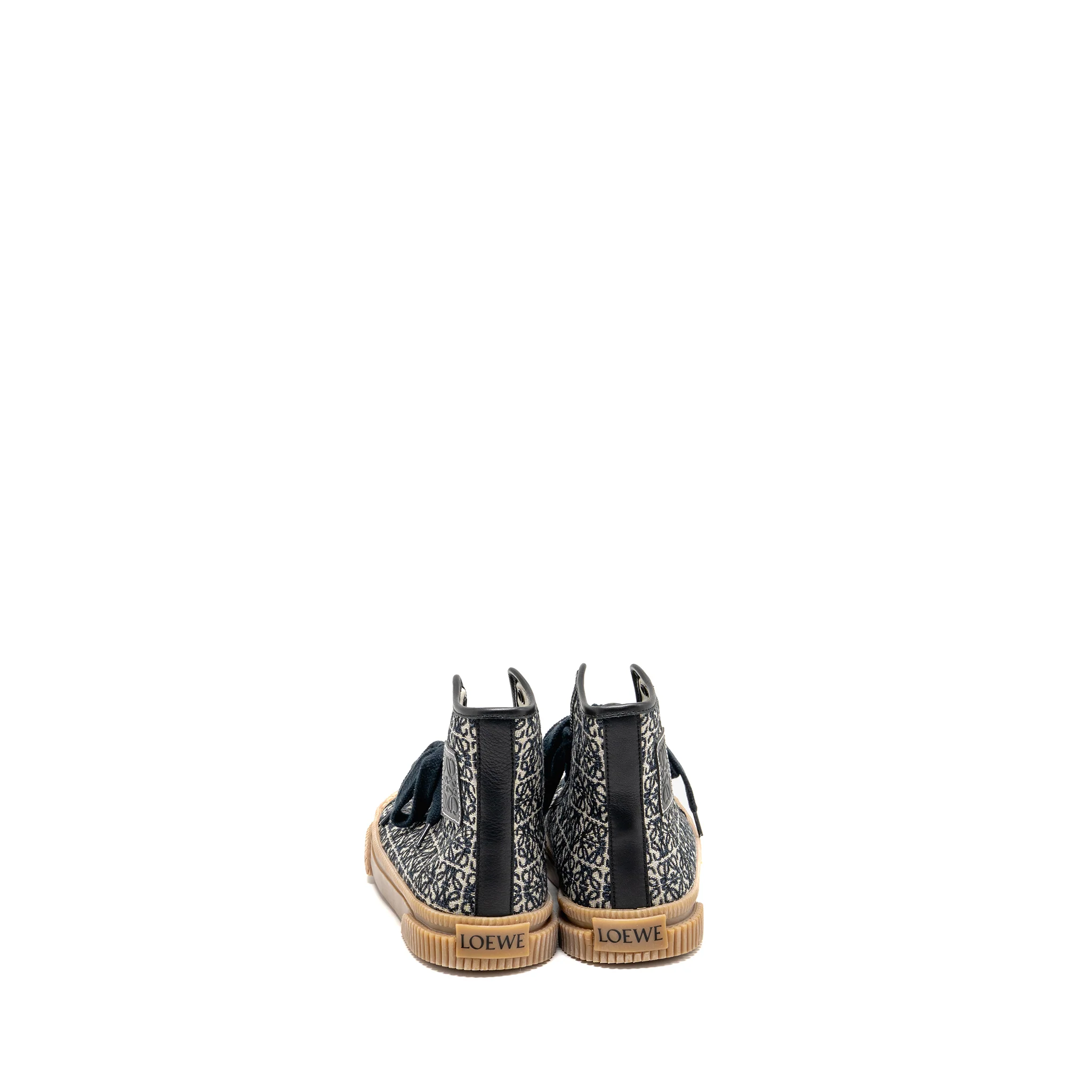 Loewe Size 37 Anagram Jacquard High Top Sneaker Black/White - Image 3