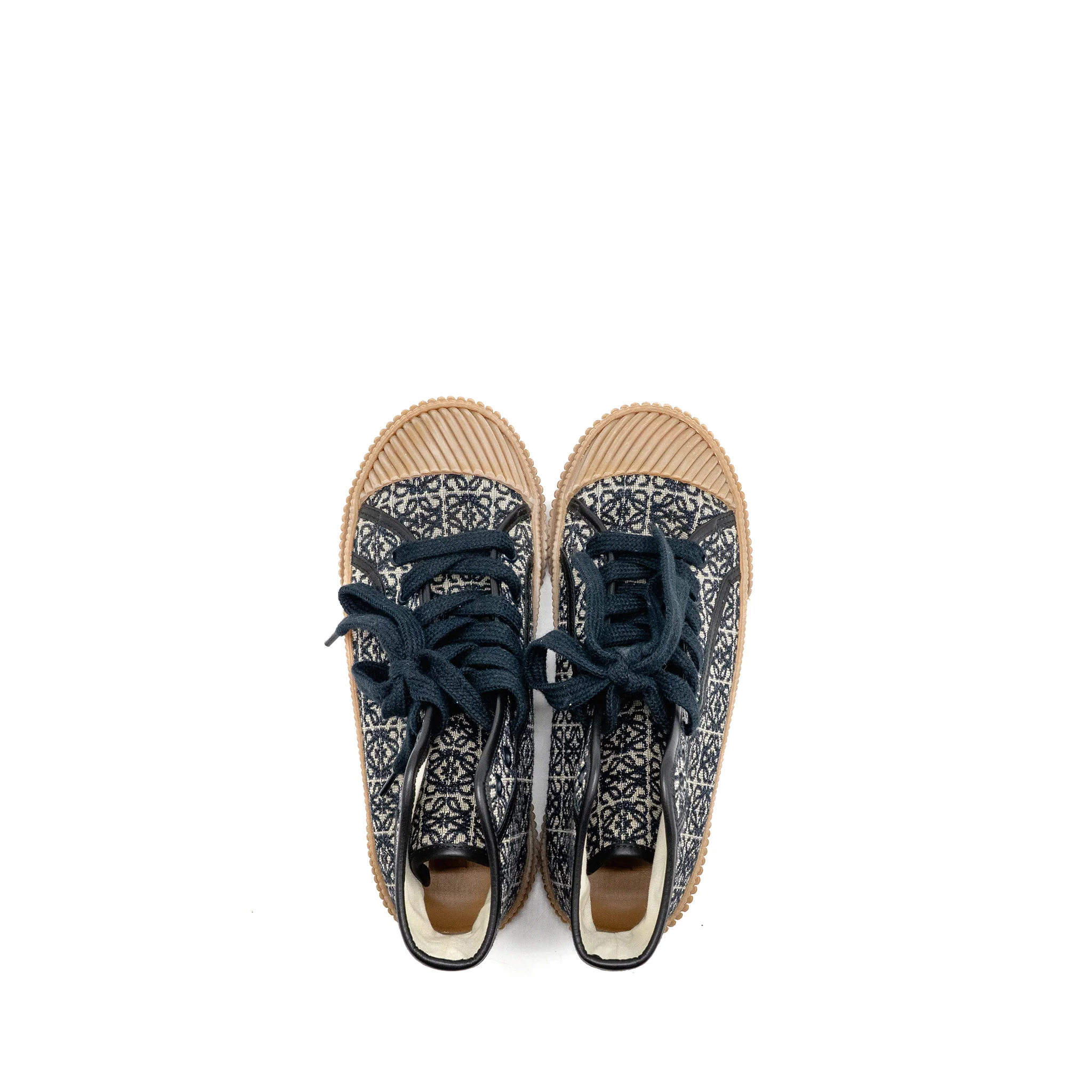 Loewe Size 37 Anagram Jacquard High Top Sneaker Black/White - Image 4