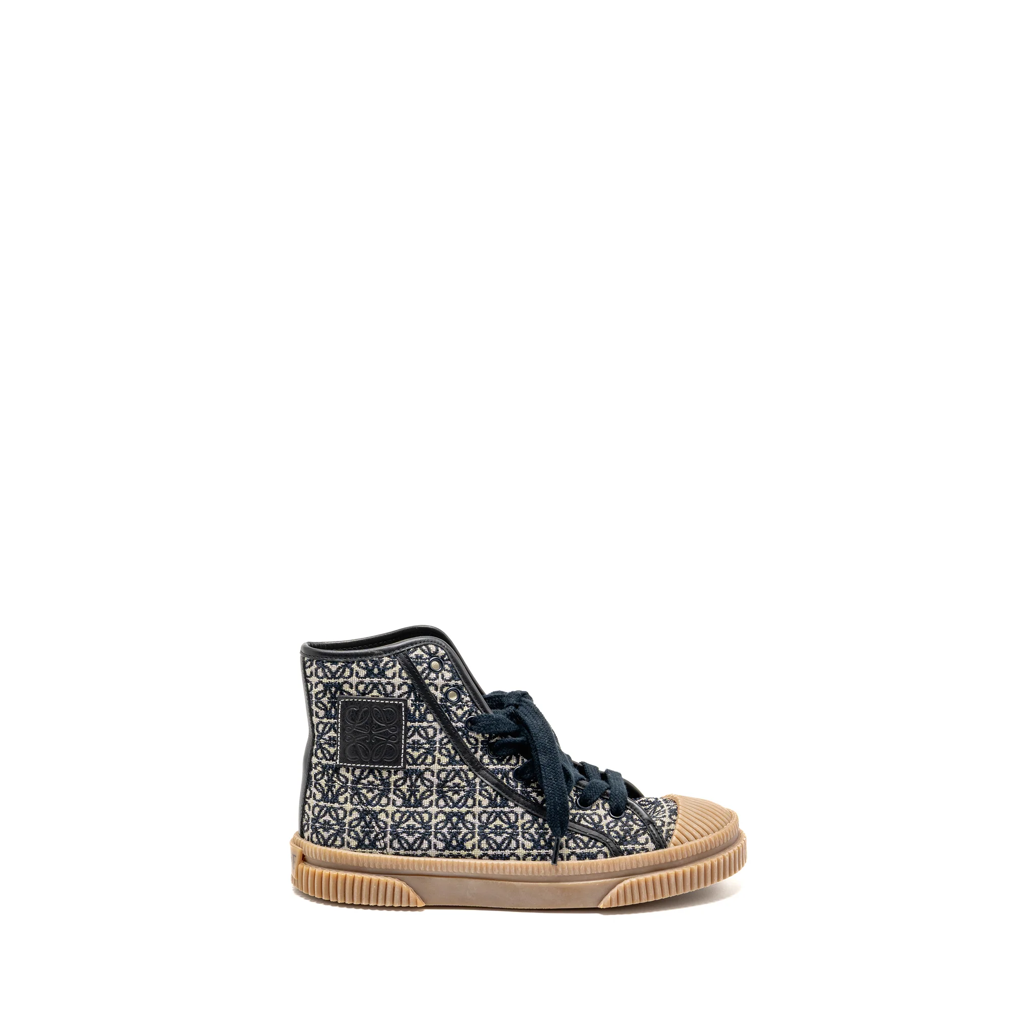 Loewe Size 37 Anagram Jacquard High Top Sneaker Black/White - Image 5