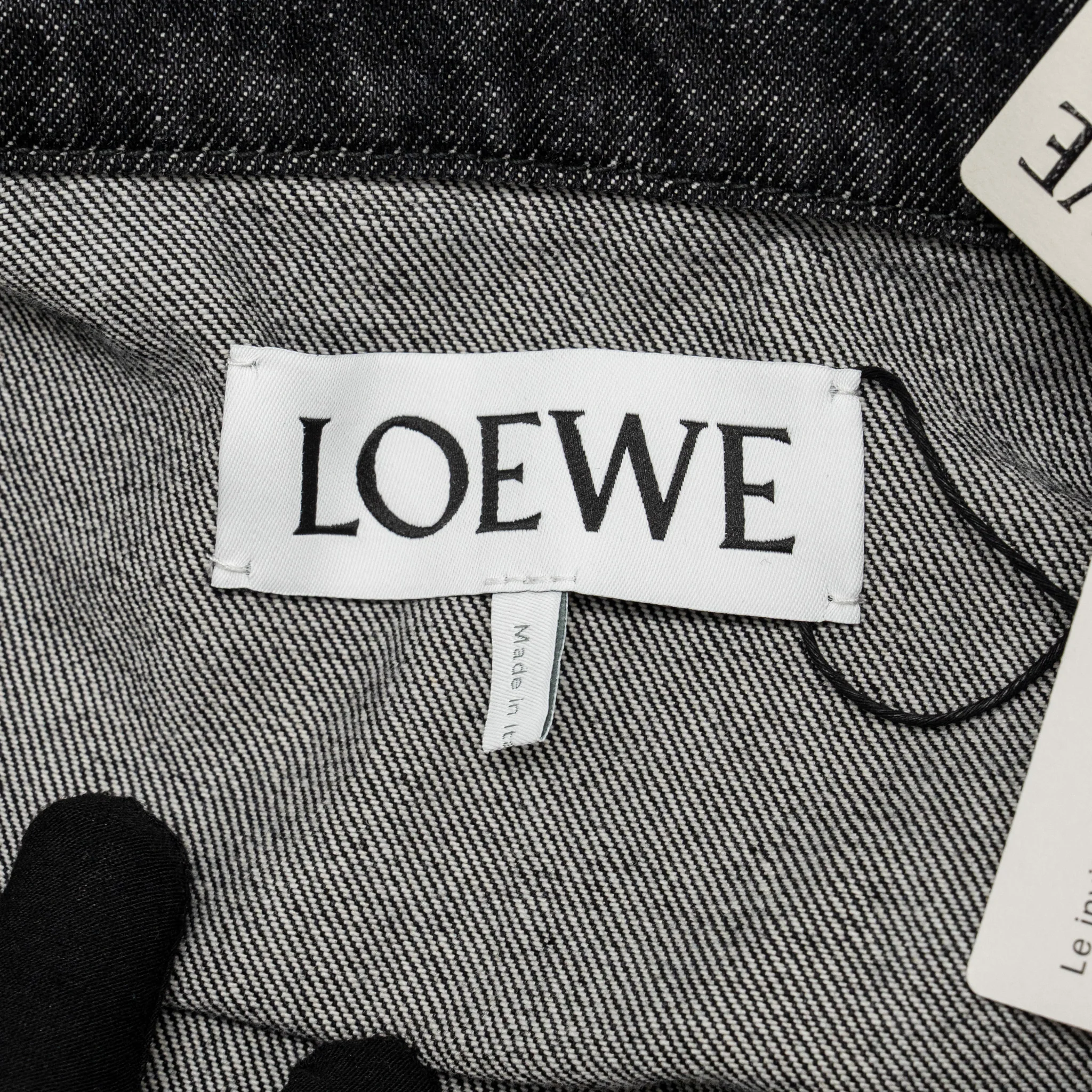 Loewe Size 40 Twisted Denim Jacket Cotton Black - Image 6
