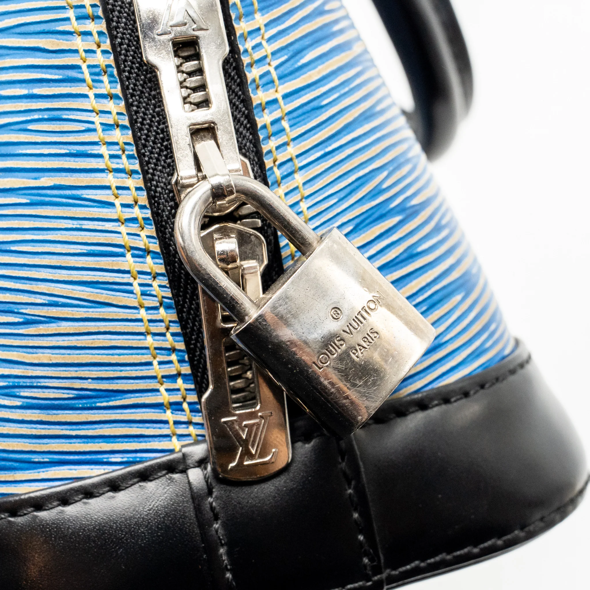 Louis Vuitton Alma BB Epi Leather Blue Denim SHW - Image 16
