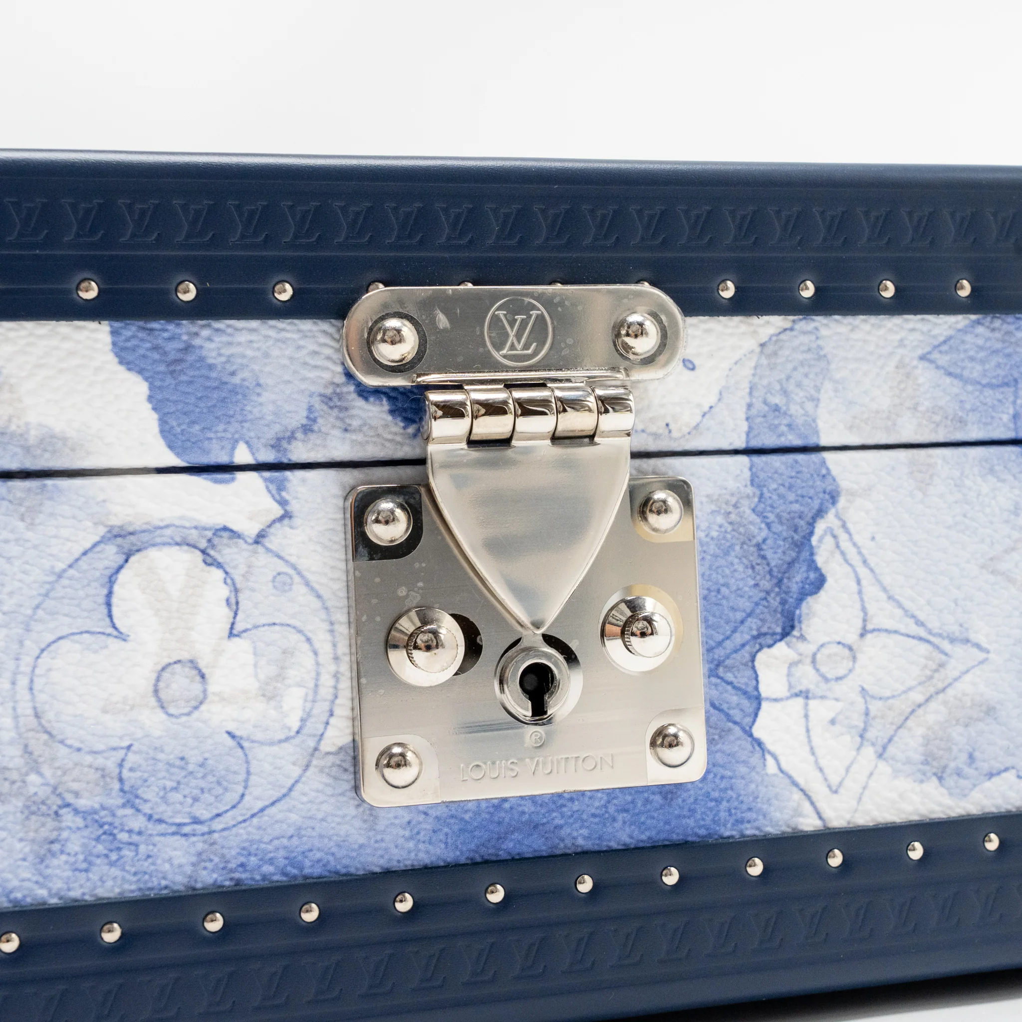 Louis Vuitton Coffret 8 Montres Watch Box Watercolour Monogram Canvas/Calfskin Blue/White SHW - Image 9