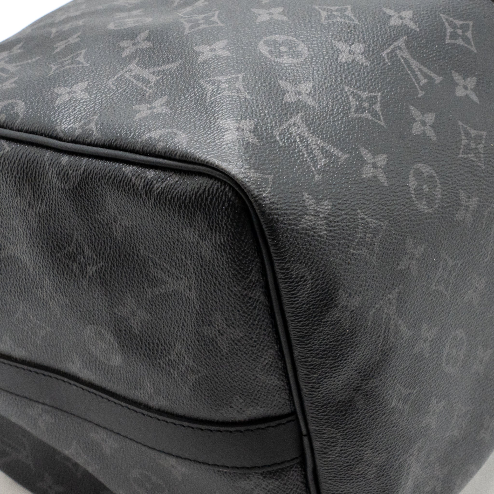 Louis Vuitton Keepall Bandoulière 55 Monogram Eclipse Coated Canvas Black SHW - Image 7