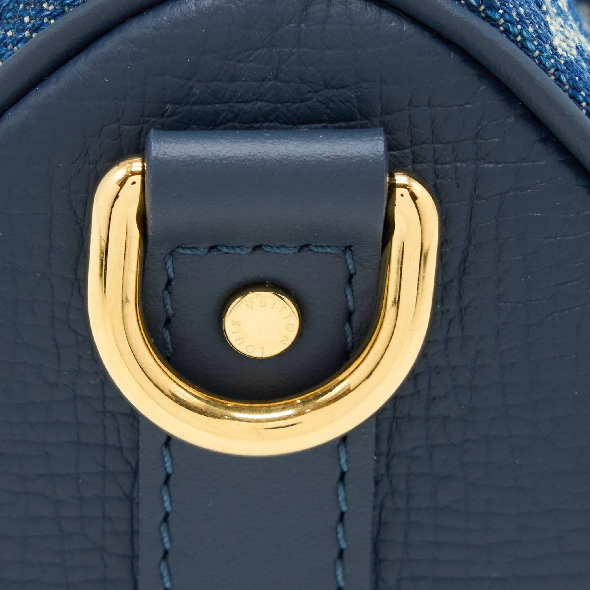 Louis Vuitton Keepall XS Monogram Denim/Leather Blue GHW - Image 8