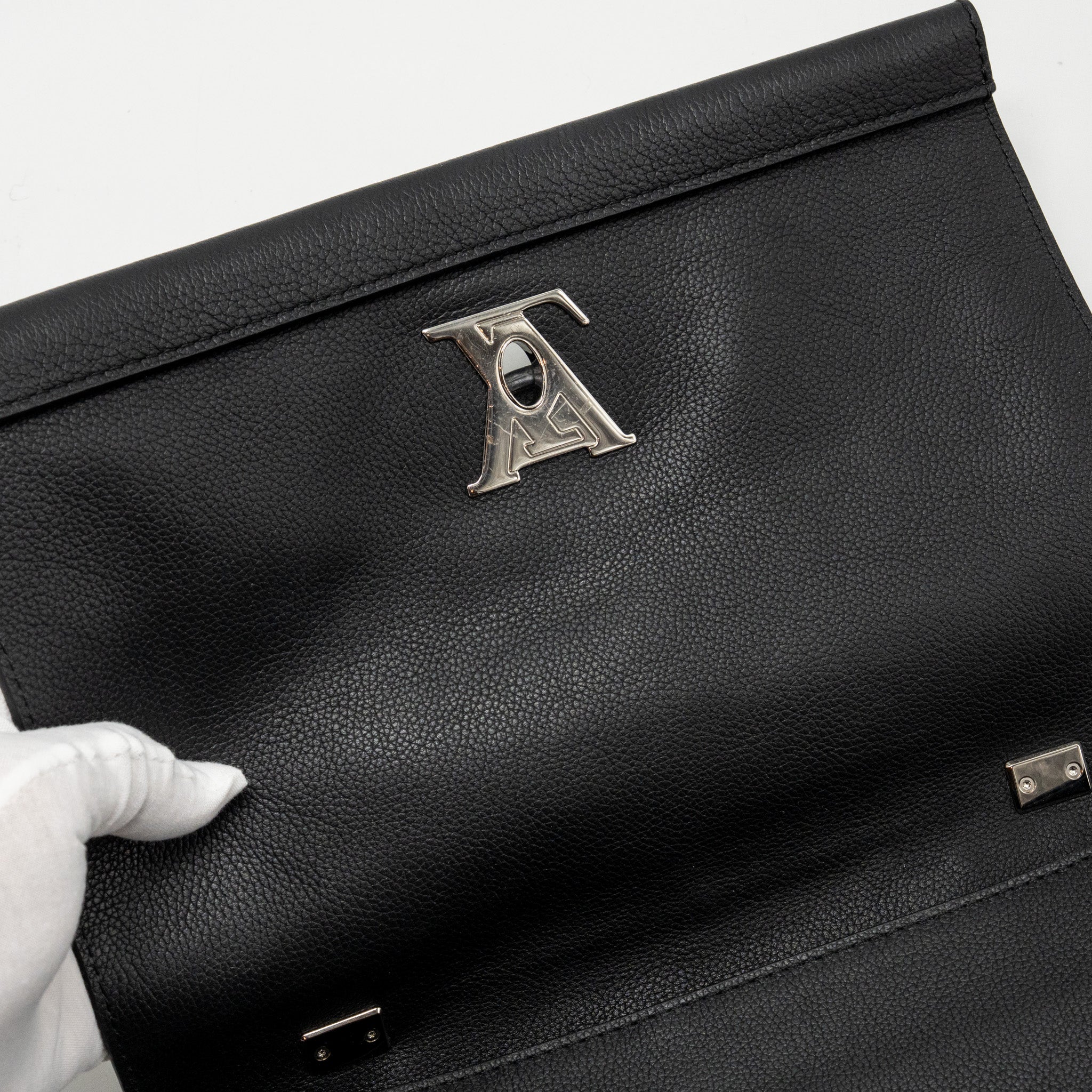 Louis Vuitton Lock Me Bag Calfskin Black SHW - Image 15
