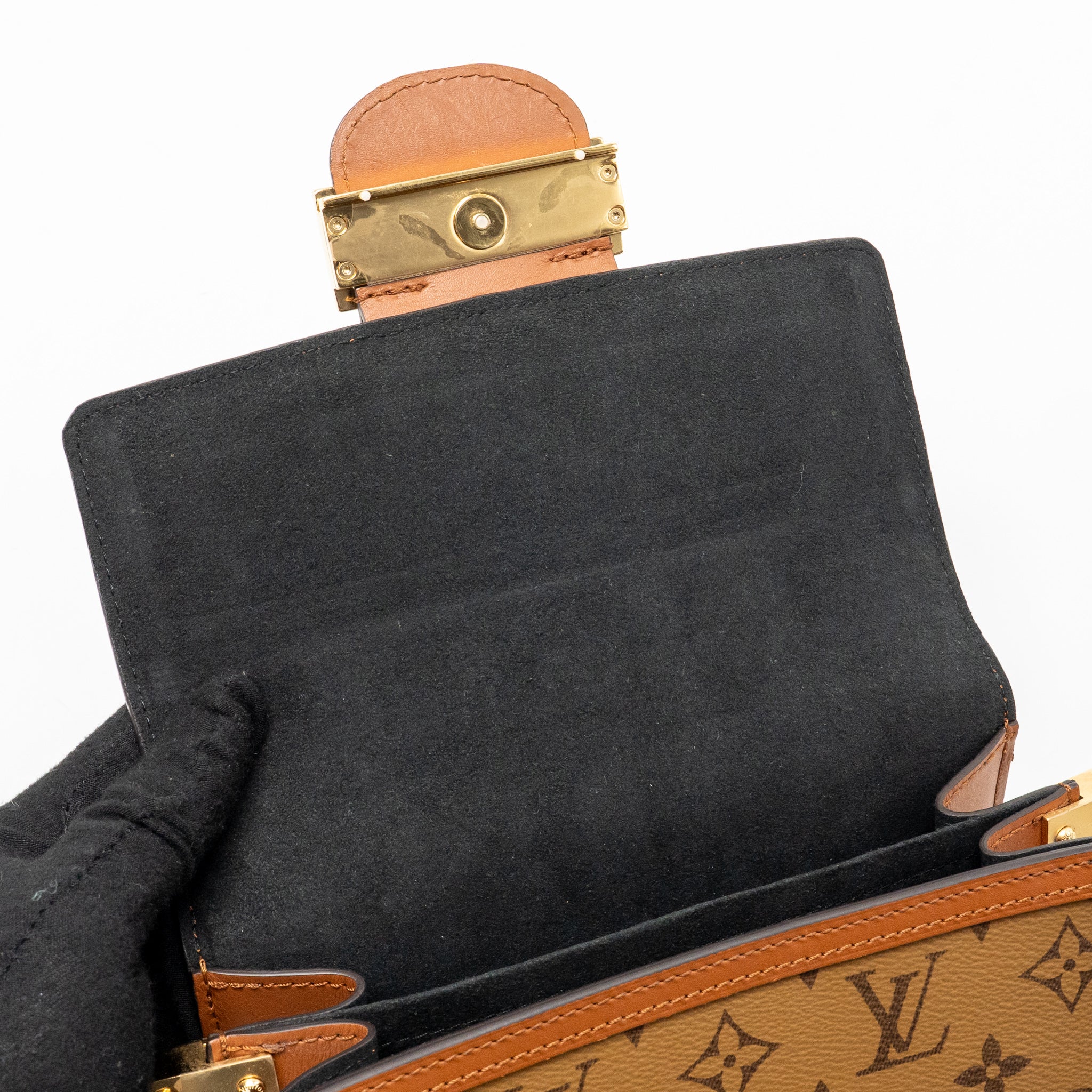 Louis Vuitton mini Dauphine monogram reverse canvas GHW - Image 12