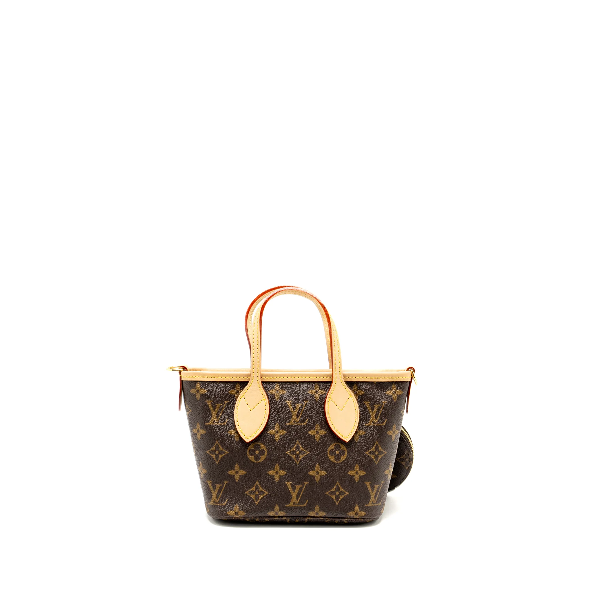 Louis Vuitton Neverfull BB Beige Strap Monogram Canvas GHW - Image 2