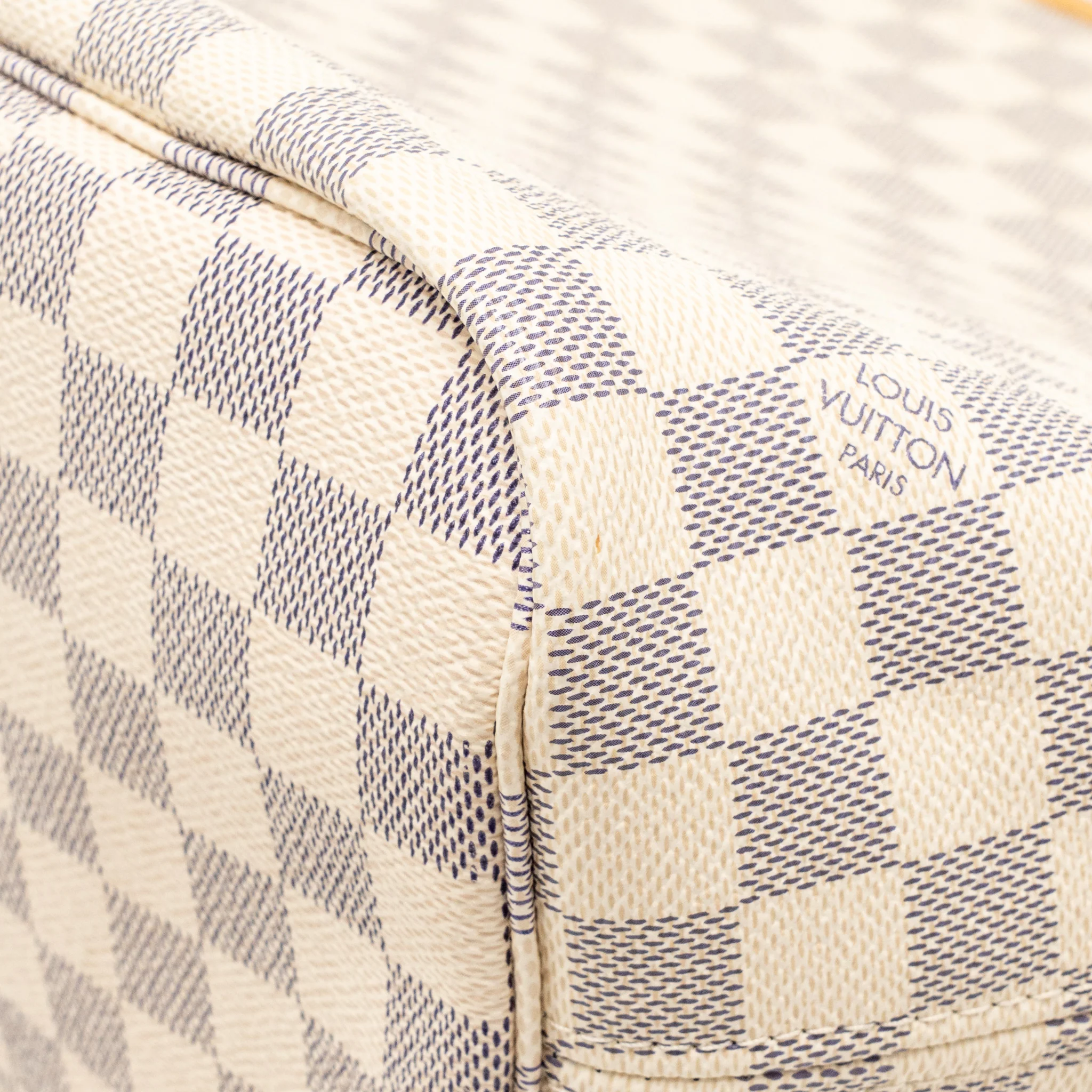 Louis Vuitton Neverfull MM Damier Azur Canvas Rose Ballerine GHW - Image 10