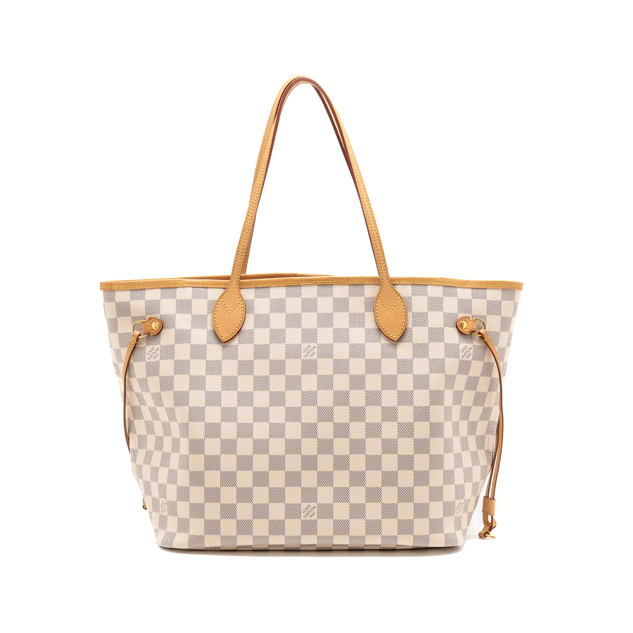 Louis Vuitton Neverfull MM Damier Azur Canvas Rose Ballerine GHW - Image 2