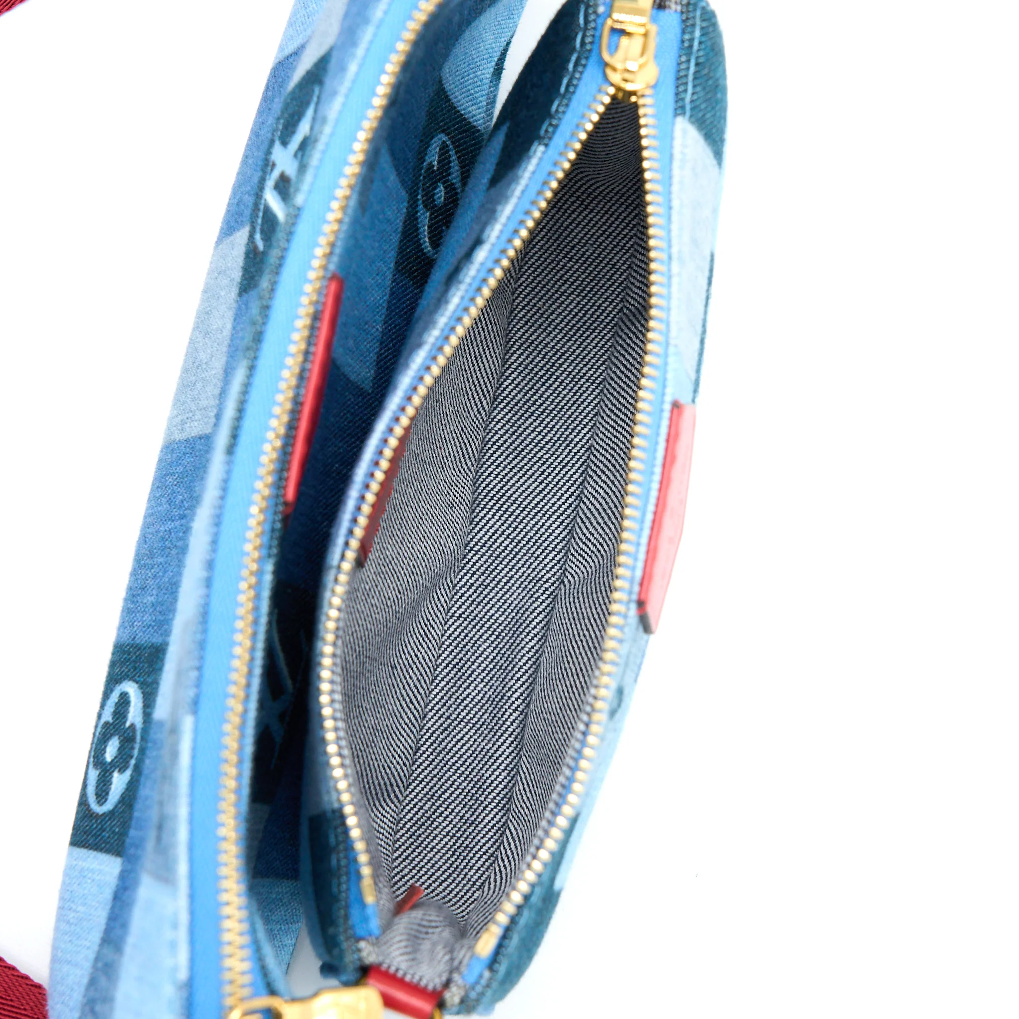 Louis Vuitton Patchwork Multi-Pochette Accessoires Bag Monogram Denim GHW - Image 4