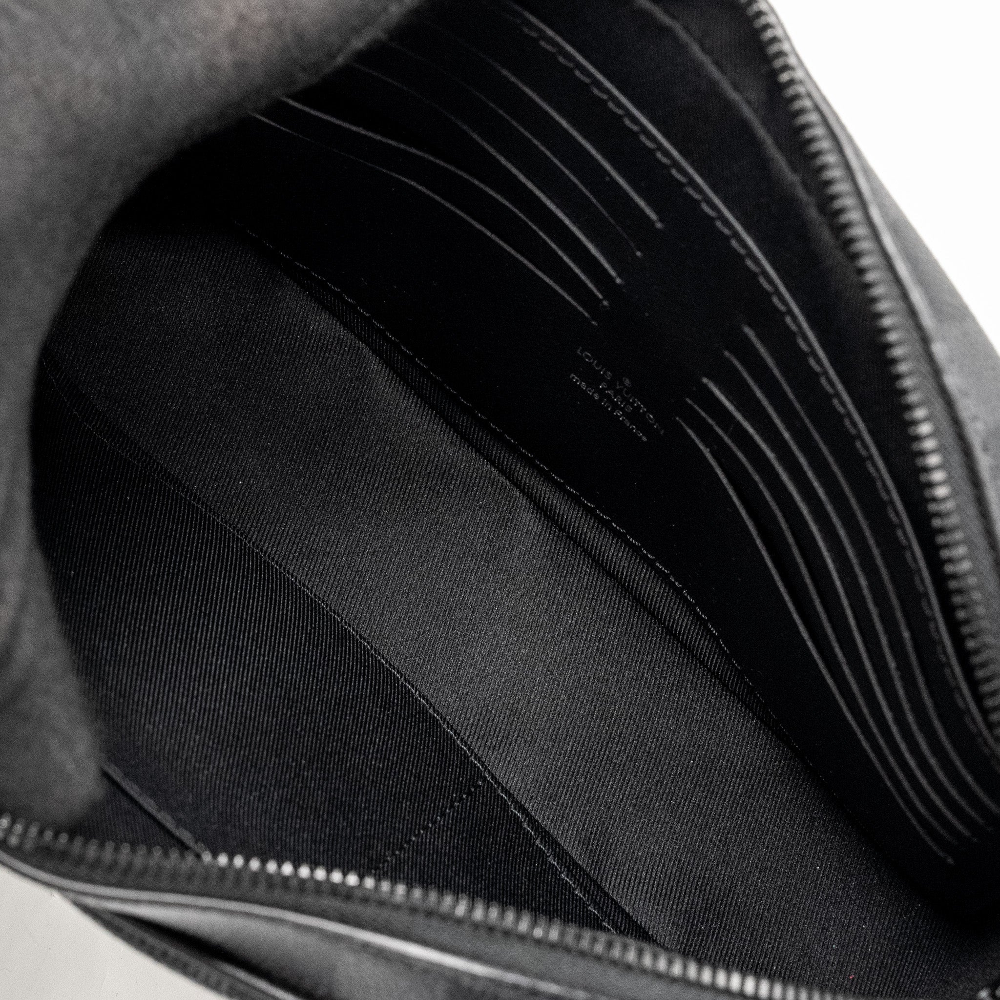 Louis Vuitton Pochette Kasai Clutch Bag Damier Graphite Canvas So Black - Image 13