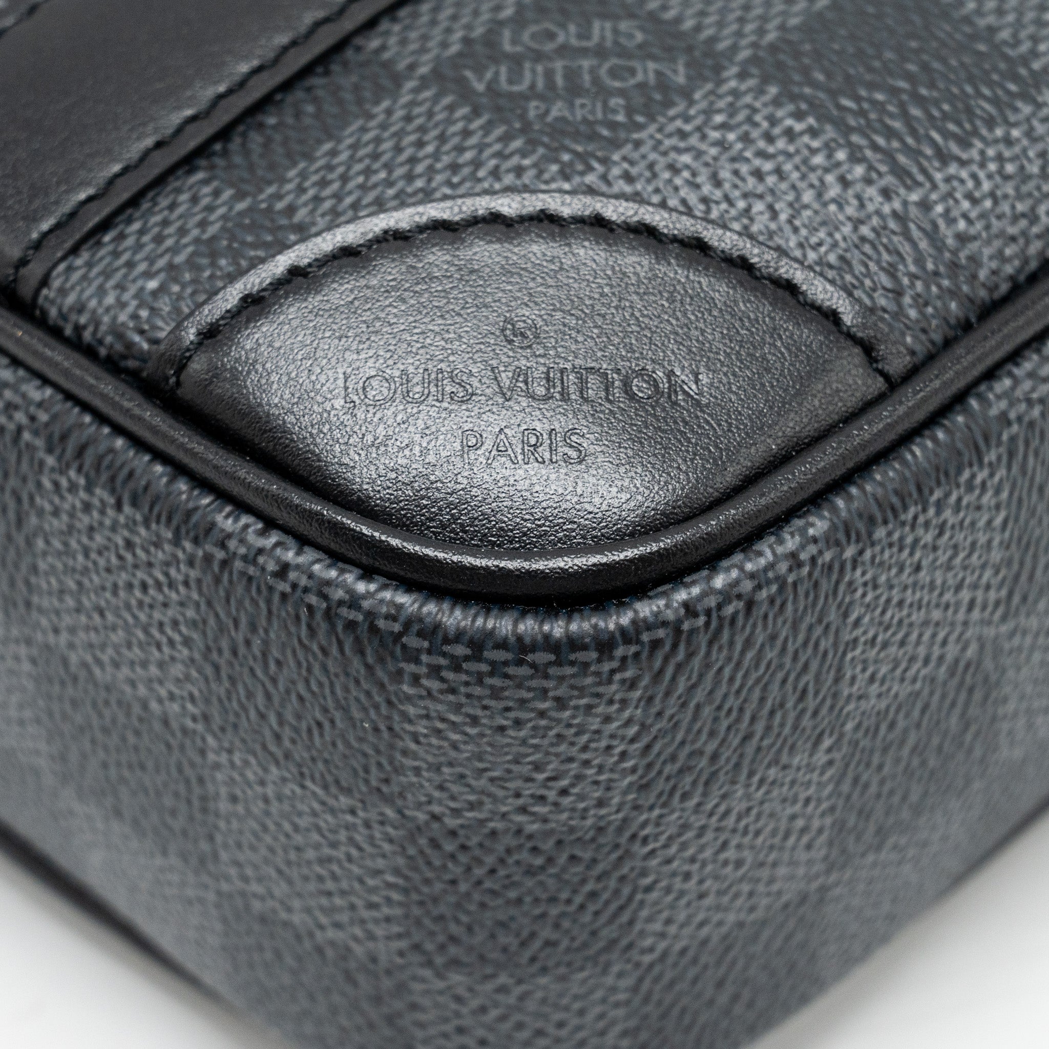 Louis Vuitton Pochette Kasai Clutch Bag Damier Graphite Canvas So Black - Image 8