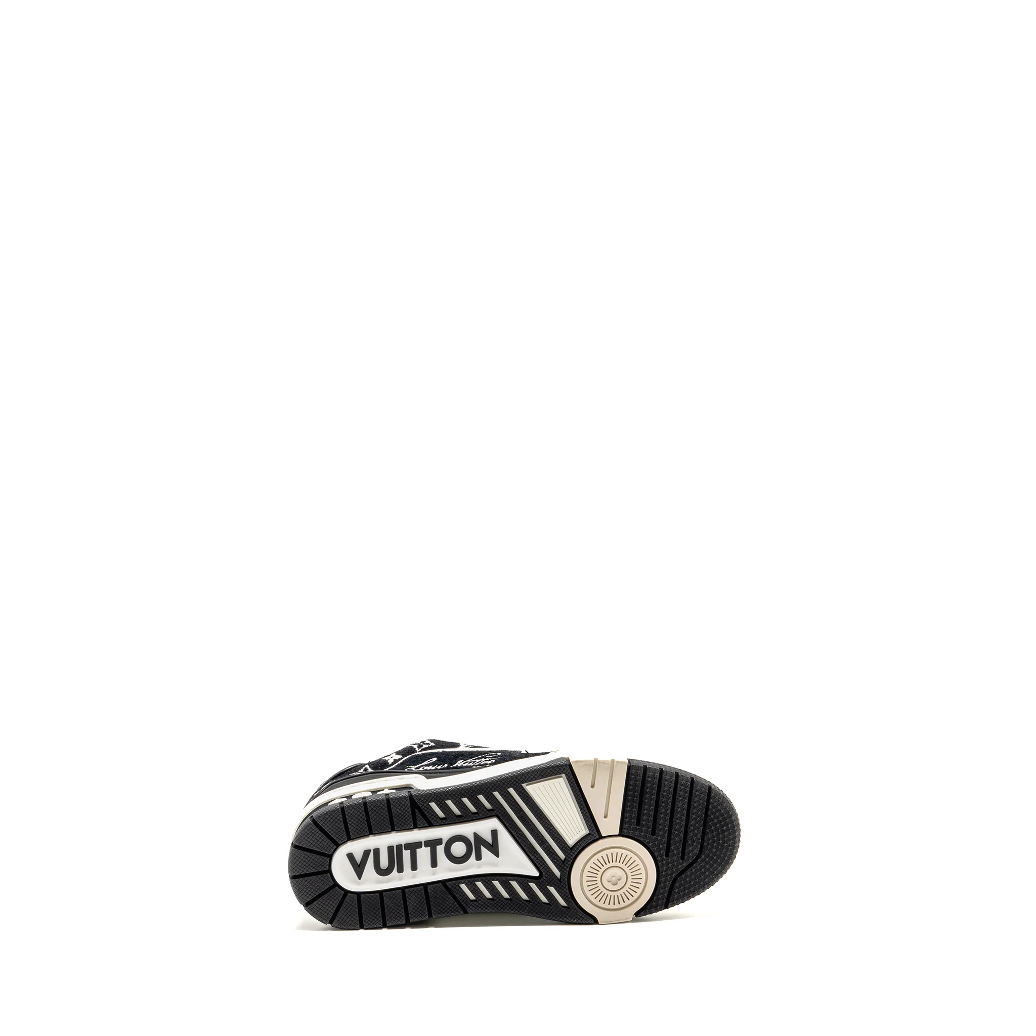 Louis Vuitton size 2.5 trainer sneaker black / white - Image 7