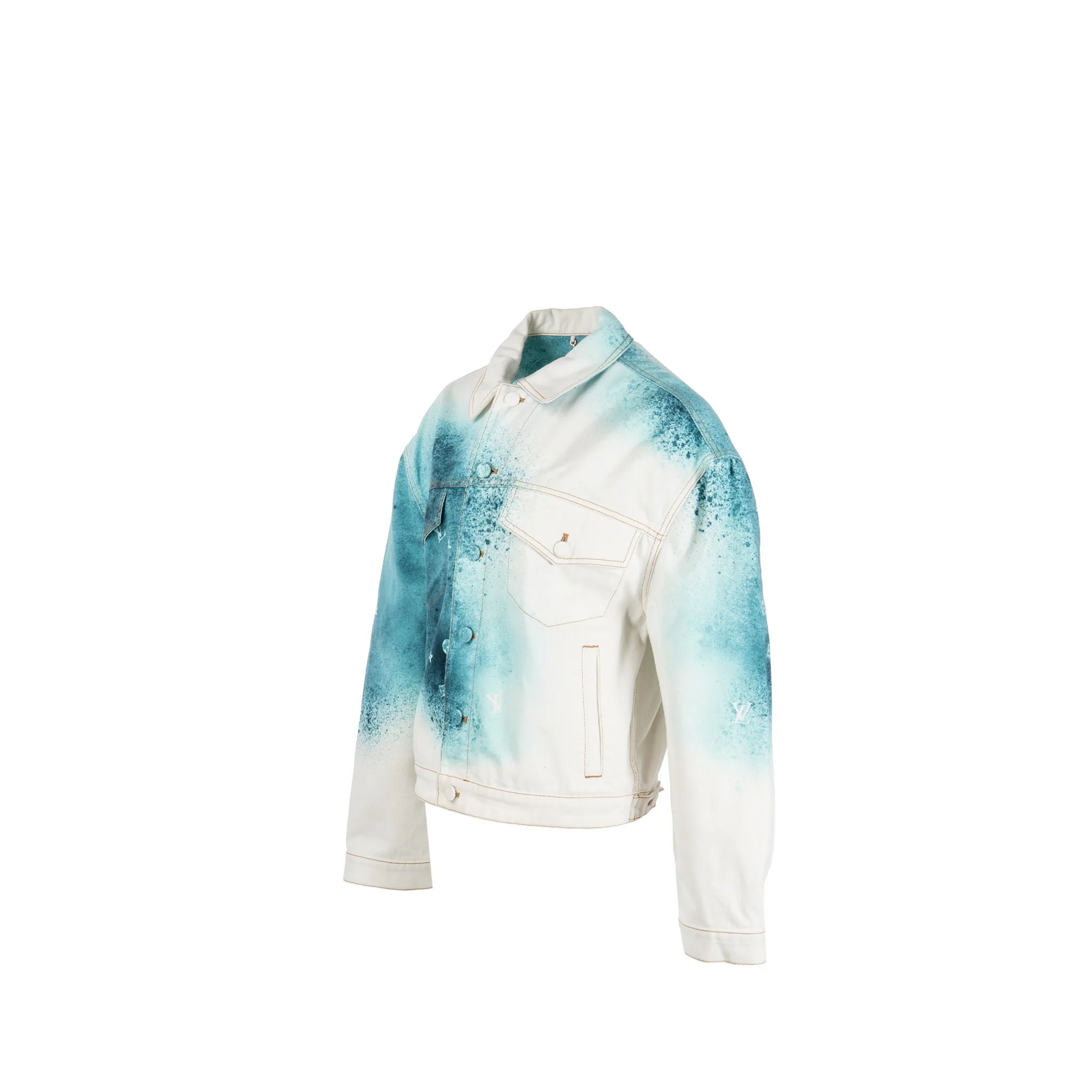 Louis Vuitton Size 48 Spray Denim Jacket Cotton Multicolour - Image 3