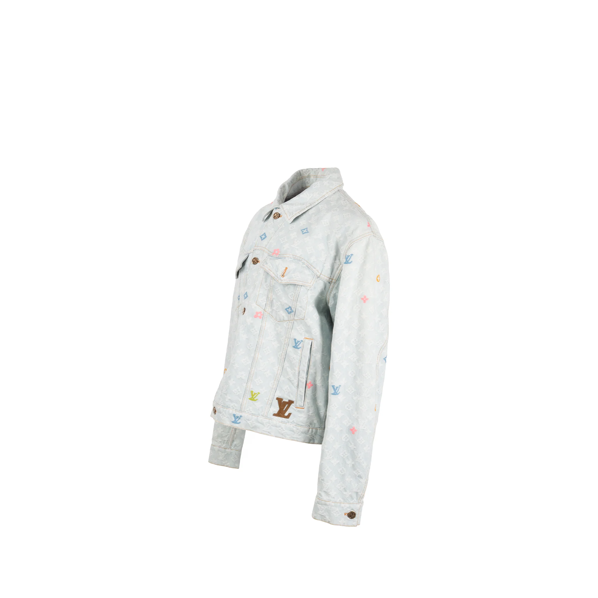 Louis Vuitton Size 50 Tyler, The Creator Monogram Denim Jacket Cotton/Polyester Blue/Multicolour - Image 3